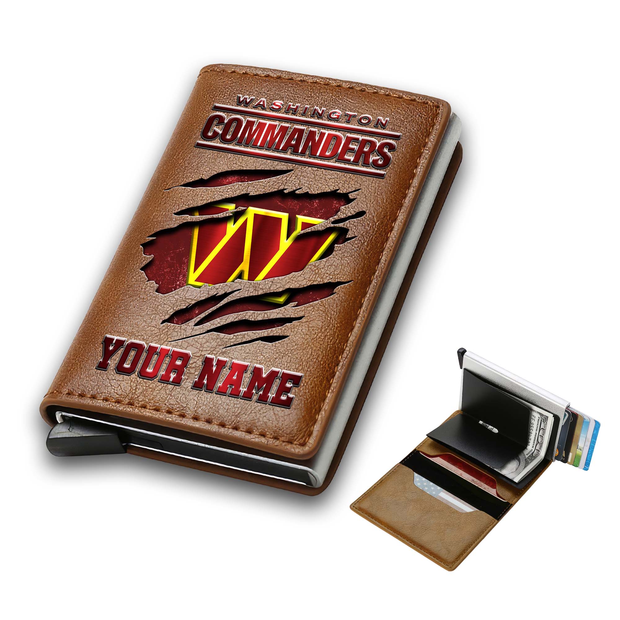 Alternative view of Washington Commanders Men Wallet Custom Your Name, Football Team Men Wallet For Fans, Gifts For Football Lovers EHIVM-03061165