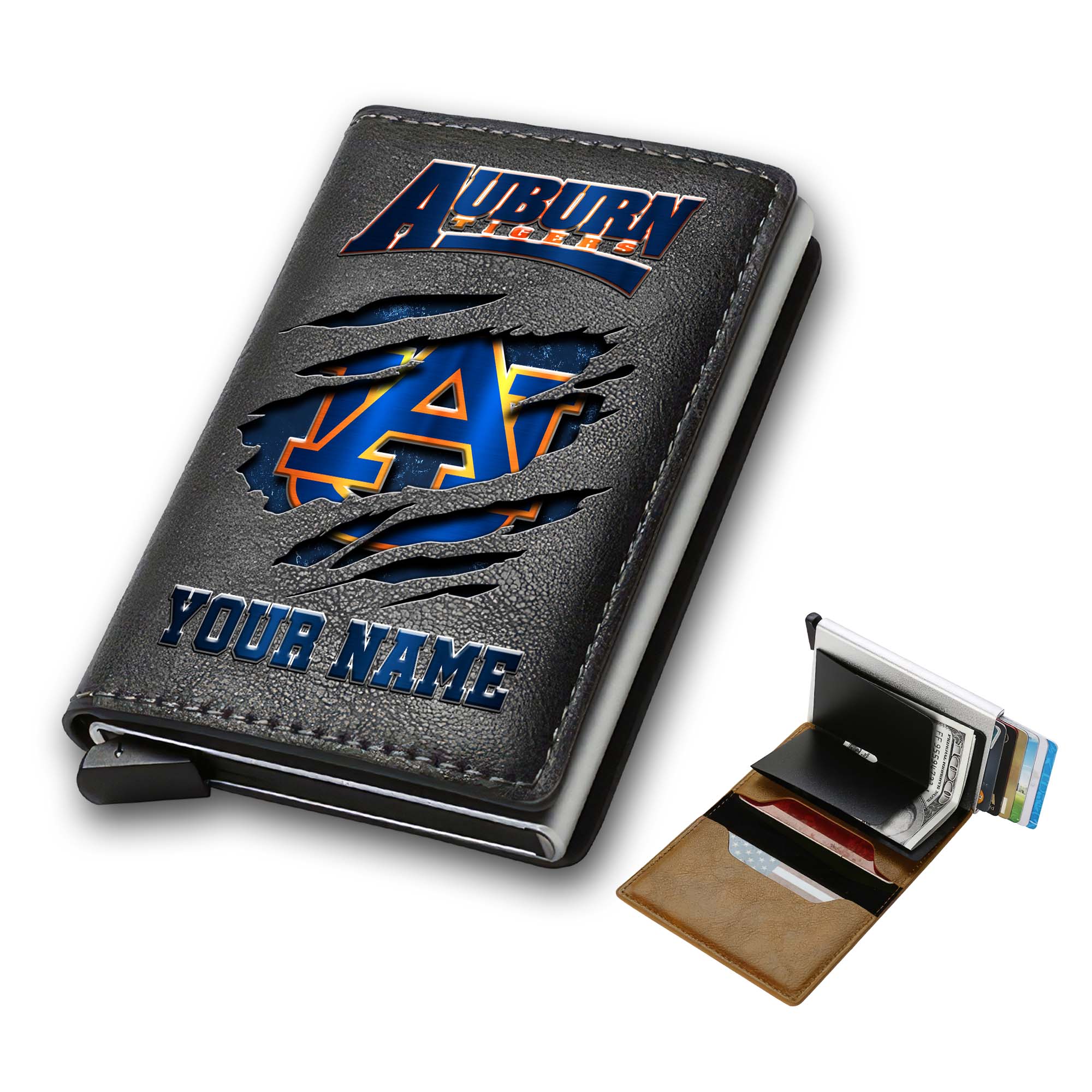 Auburn Tigers Men Wallet Custom Your Name, Football Team Men Wallet For Fans, Gifts For Football Lovers EHIVM-03061172 - Image 3
