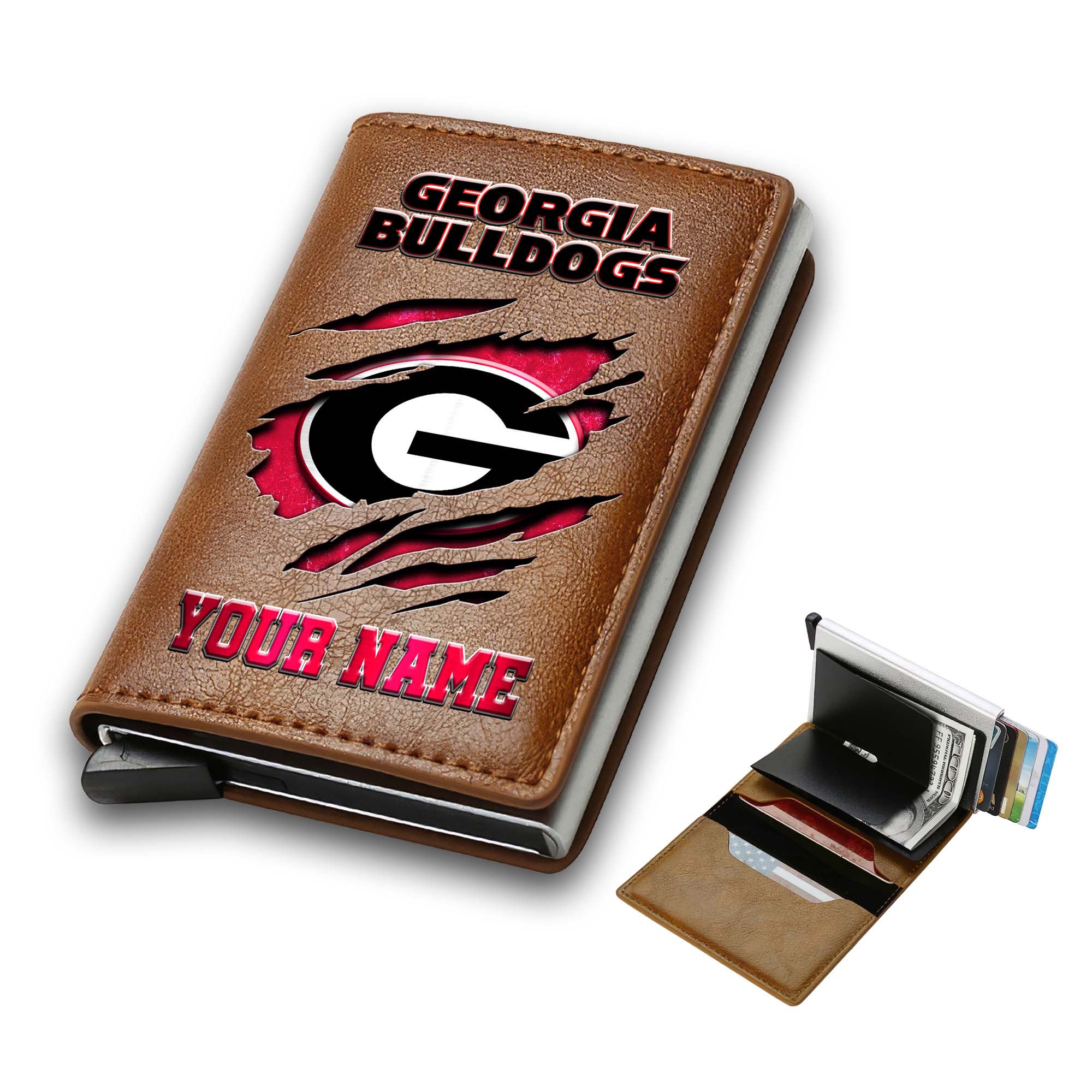 Alternative view of Georgia Bulldogs Men Wallet Custom Your Name, Football Team Men Wallet For Fans, Gifts For Football Lovers EHIVM-03061172