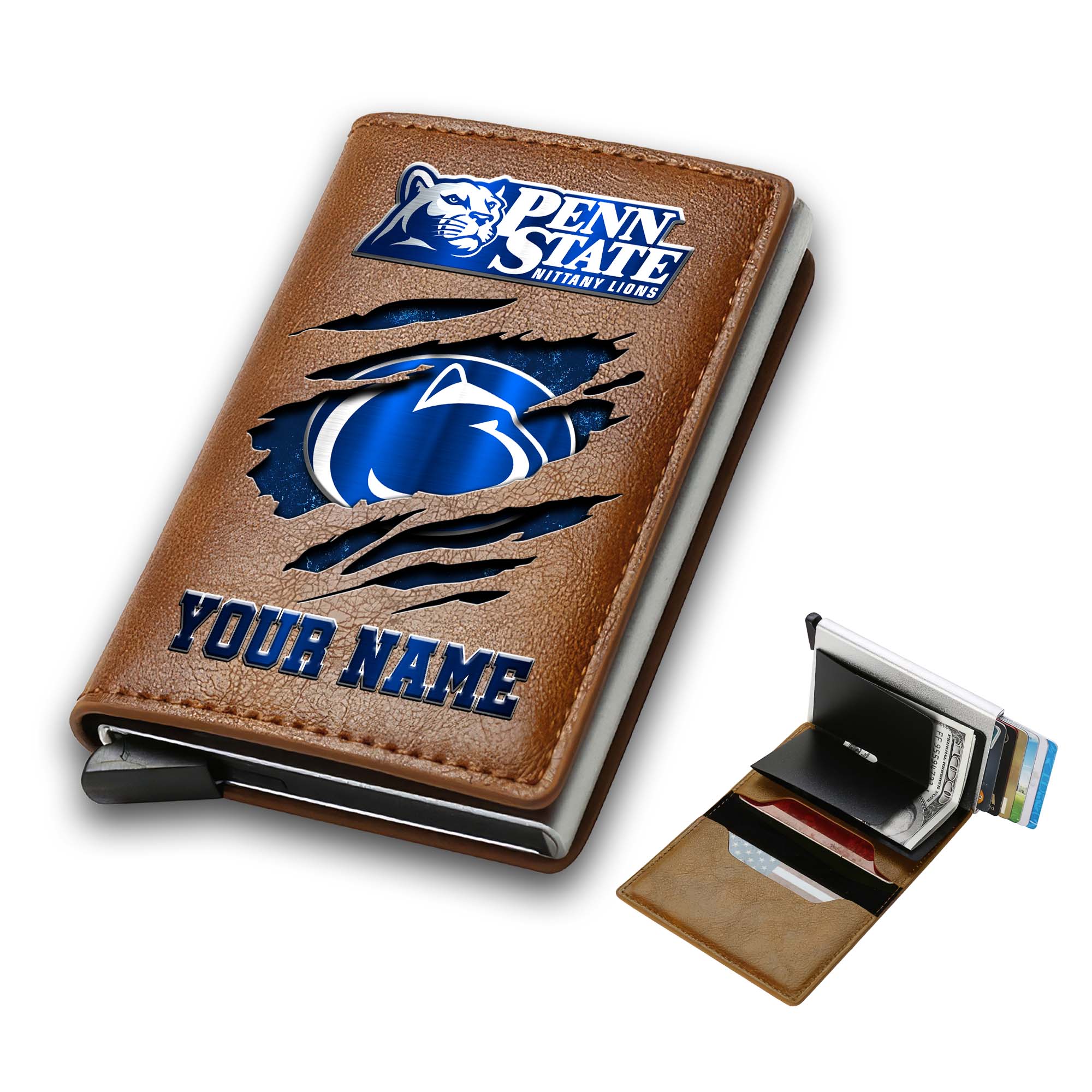 Alternative view of Penn State Nittany Lions Men Wallet Custom Your Name, Football Team Men Wallet For Fans, Gifts For Football Lovers EHIVM-03061172