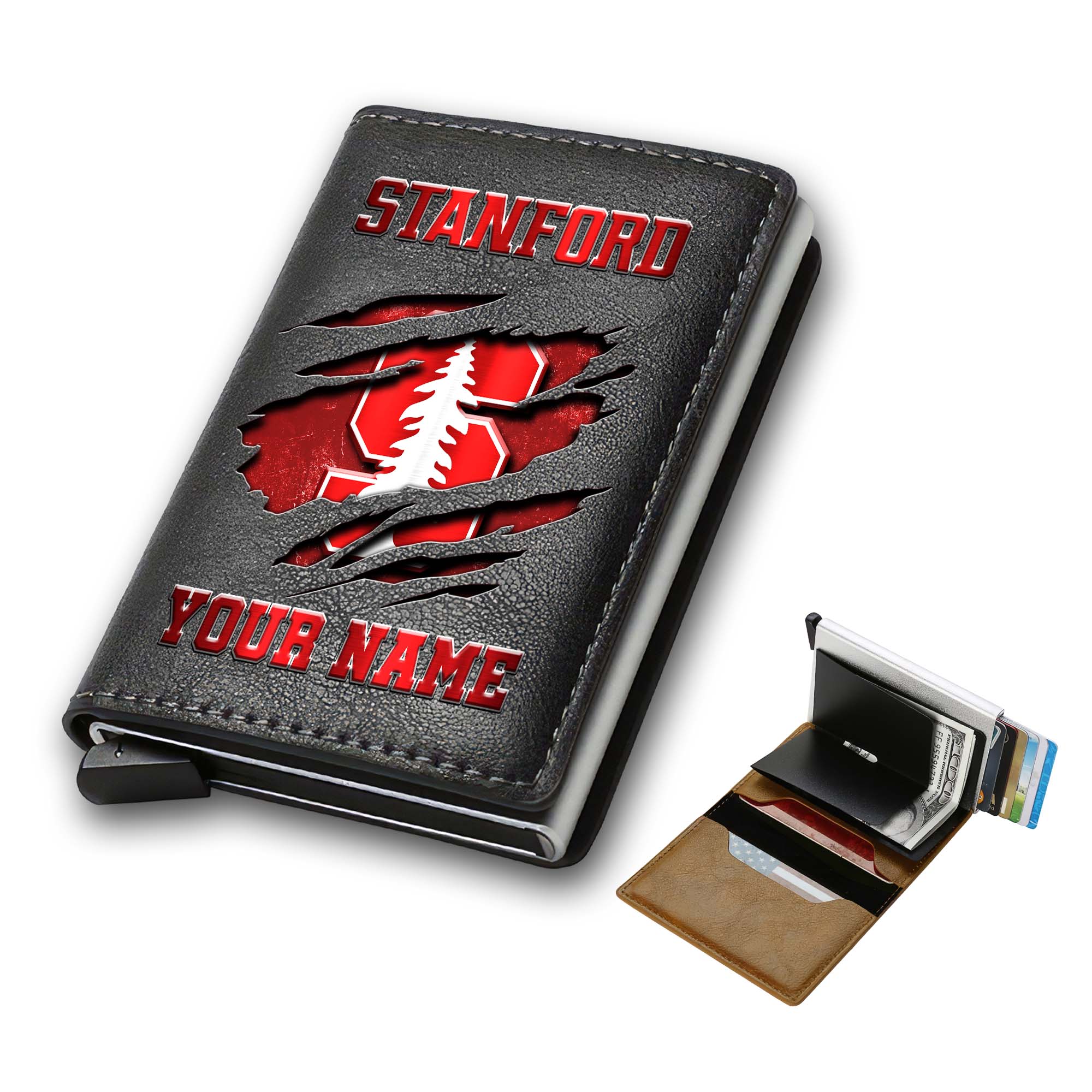 Stanford Cardinal Men Wallet Custom Your Name, Football Team Men Wallet For Fans, Gifts For Football Lovers EHIVM-03061172 - Image 3