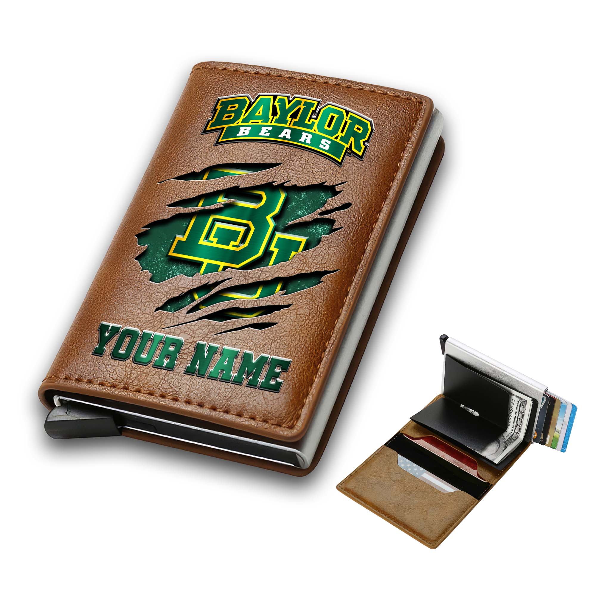 Alternative view of Baylor Bears Men Wallet Custom Your Name, Football Team Men Wallet For Fans, Gifts For Football Lovers EHIVM-03061172
