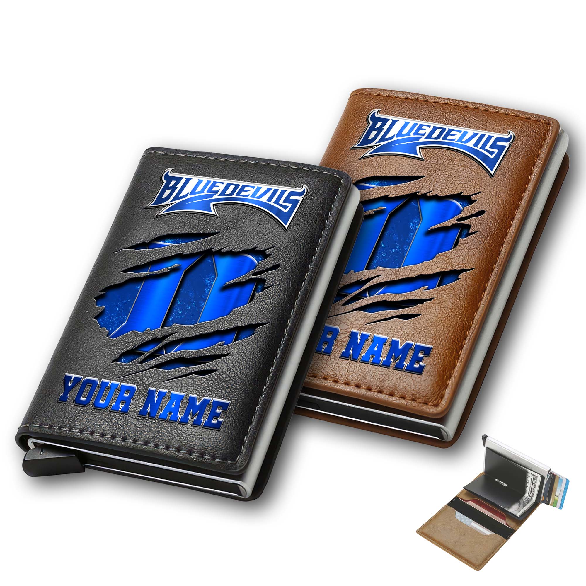 Duke Blue Devils Men Wallet Custom Your Name, Football Team Men Wallet For Fans, Gifts For Football Lovers EHIVM-03061172