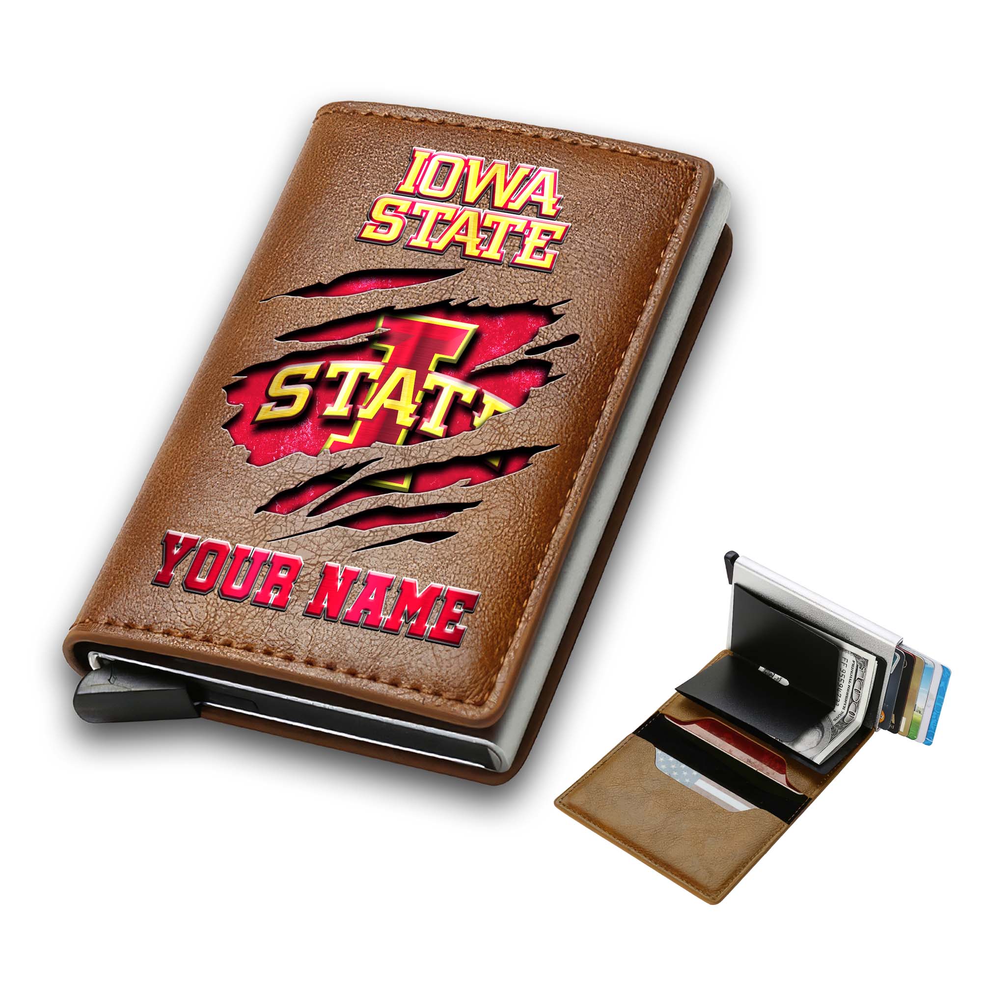 Alternative view of Iowa State Cyclones Men Wallet Custom Your Name, Football Team Men Wallet For Fans, Gifts For Football Lovers EHIVM-03061172