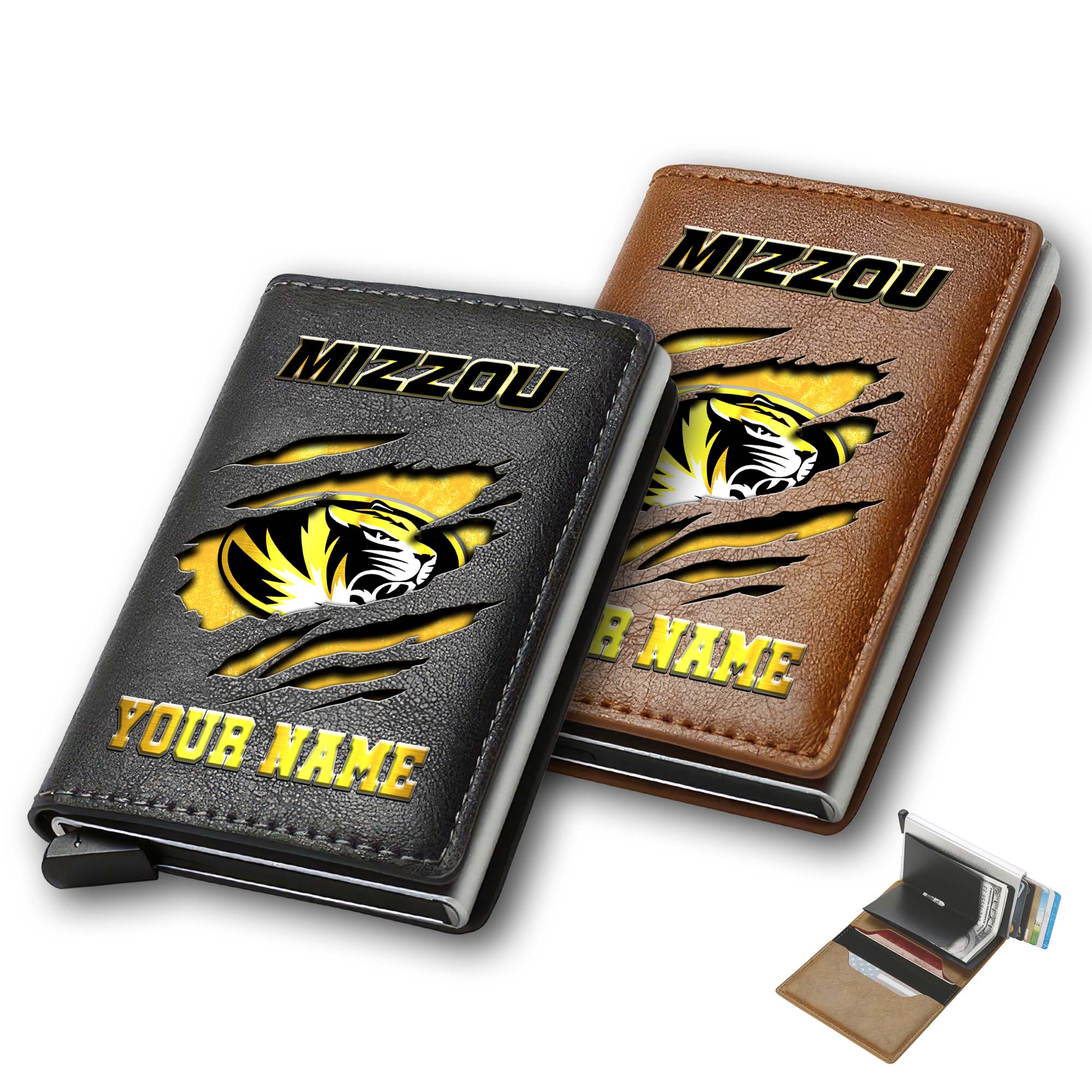 Missouri Tigers Men Wallet Custom Your Name, Football Team Men Wallet For Fans, Gifts For Football Lovers EHIVM-03061172