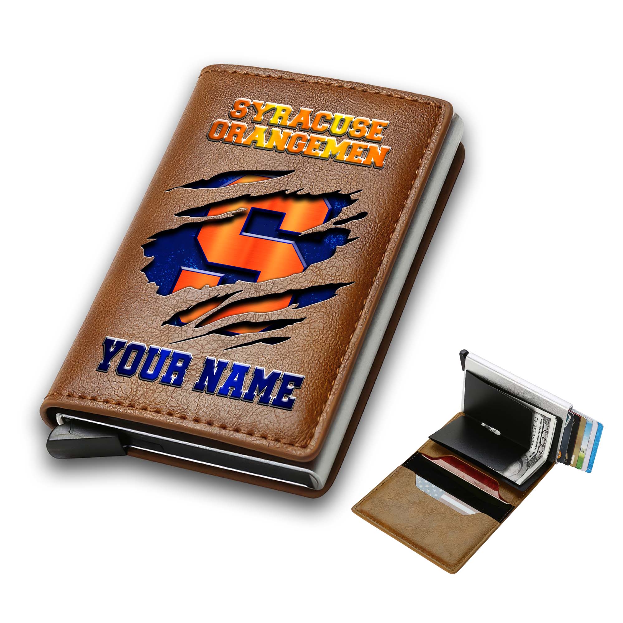 Alternative view of Syracuse Orange Men Wallet Custom Your Name, Football Team Men Wallet For Fans, Gifts For Football Lovers EHIVM-03061172