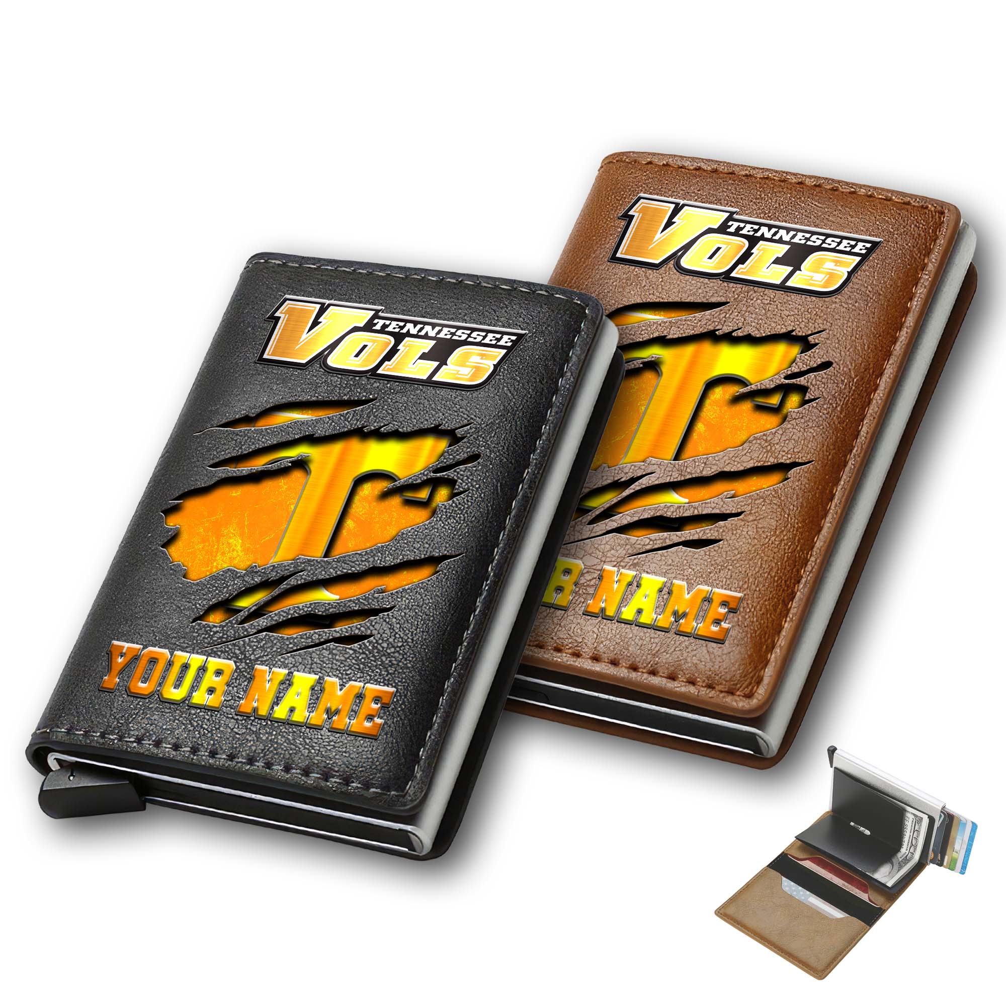 Tennessee Volunteers Men Wallet Custom Your Name, Football Team Men Wallet For Fans, Gifts For Football Lovers EHIVM-03061172