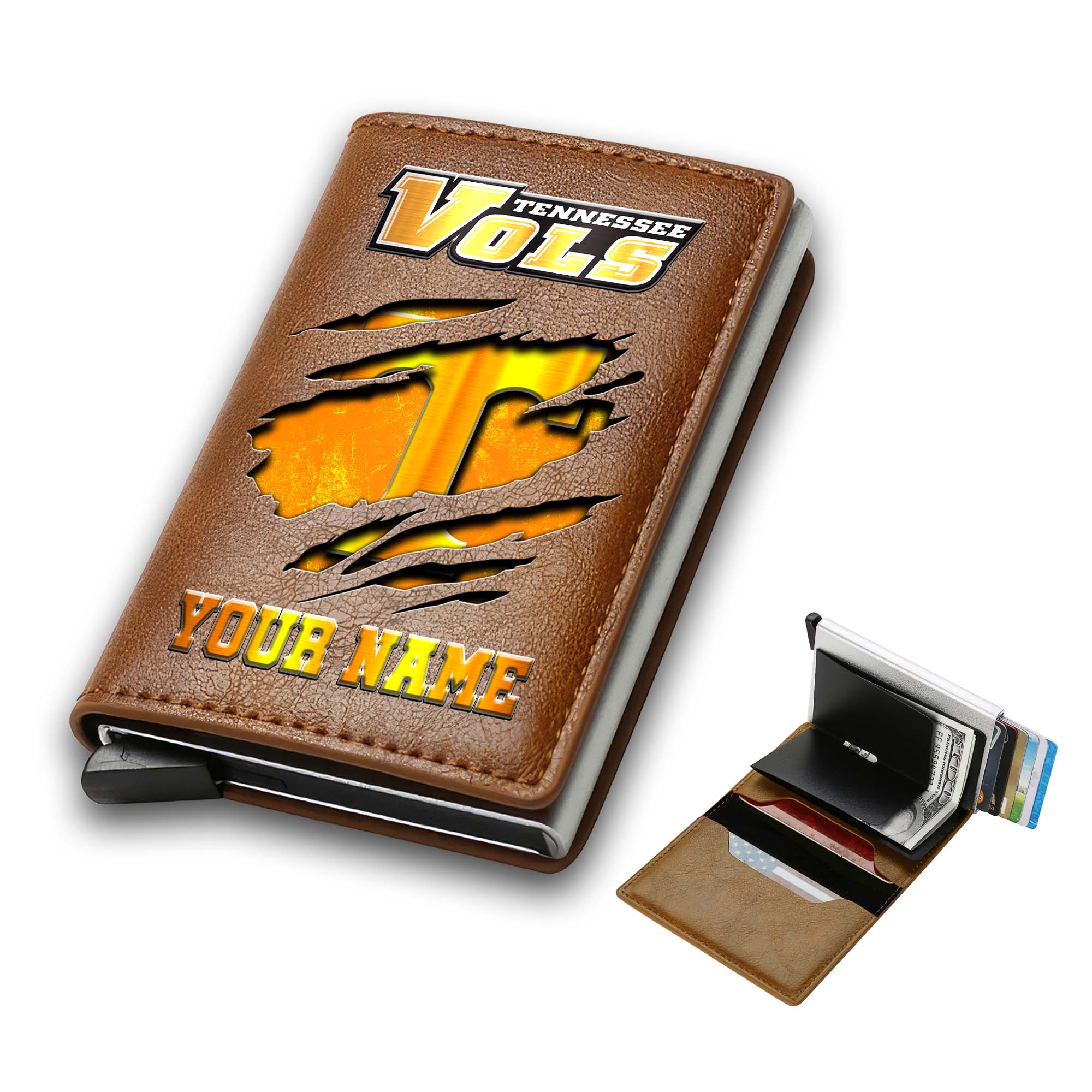Alternative view of Tennessee Volunteers Men Wallet Custom Your Name, Football Team Men Wallet For Fans, Gifts For Football Lovers EHIVM-03061172