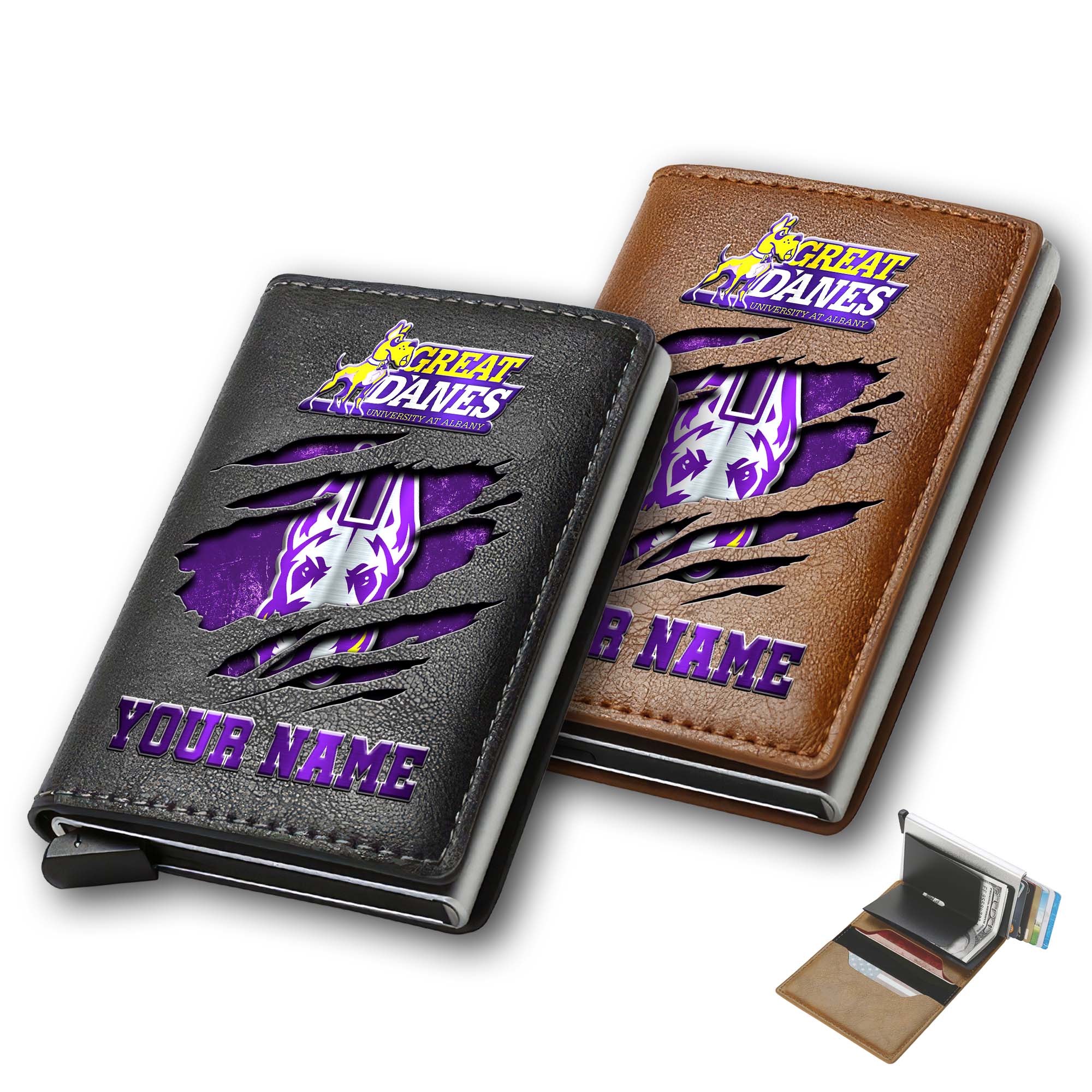 Albany Great Danes Men Wallet Custom Your Name, Football Team Men Wallet For Fans, Gifts For Football Lovers EHIVM-03061172