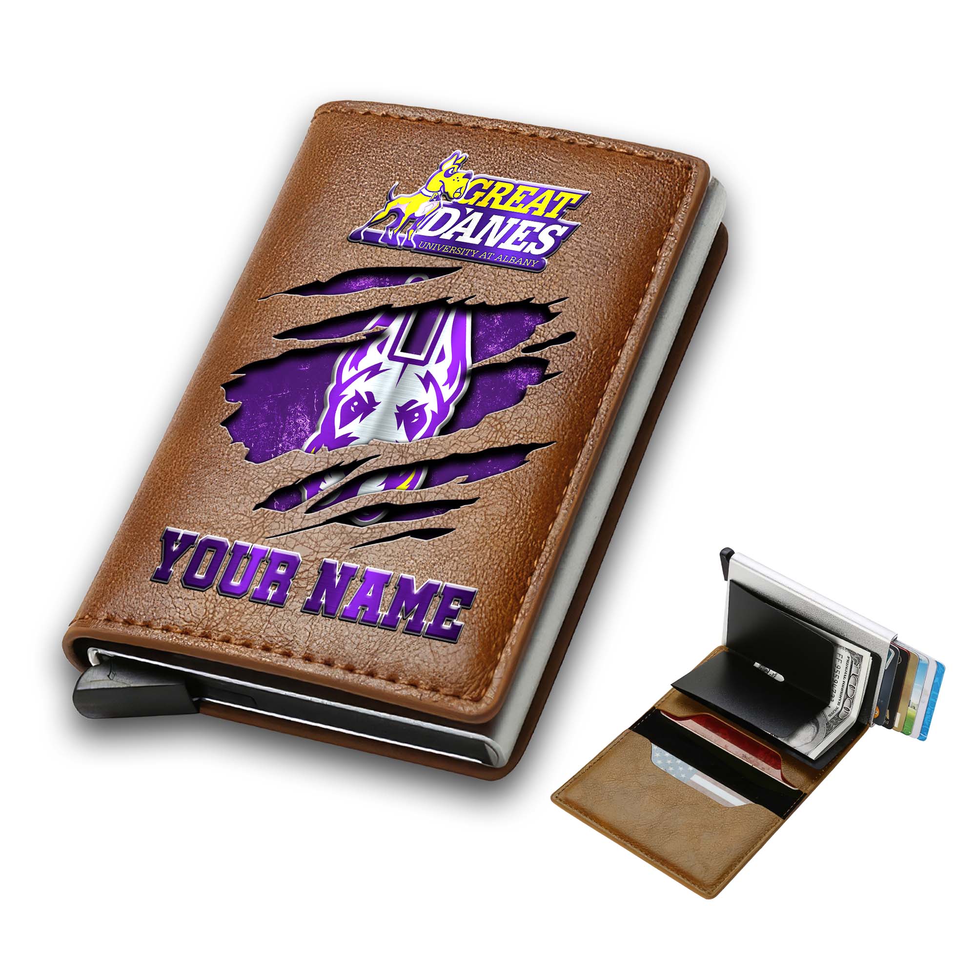 Alternative view of Albany Great Danes Men Wallet Custom Your Name, Football Team Men Wallet For Fans, Gifts For Football Lovers EHIVM-03061172