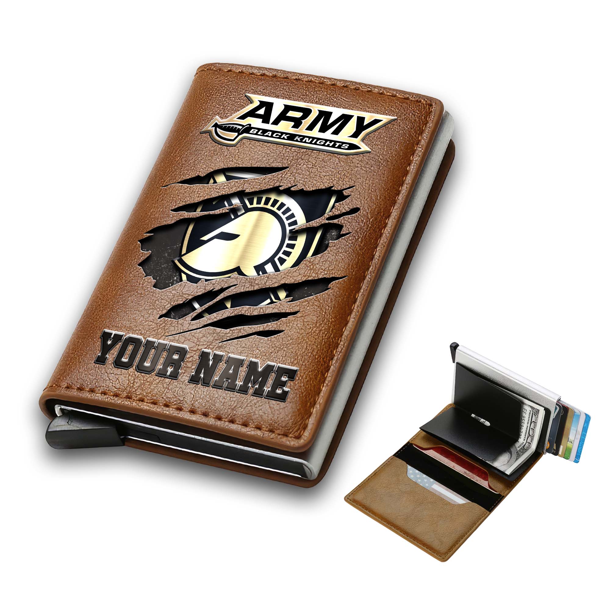 Alternative view of Army Black Knights Men Wallet Custom Your Name, Football Team Men Wallet For Fans, Gifts For Football Lovers EHIVM-03061172