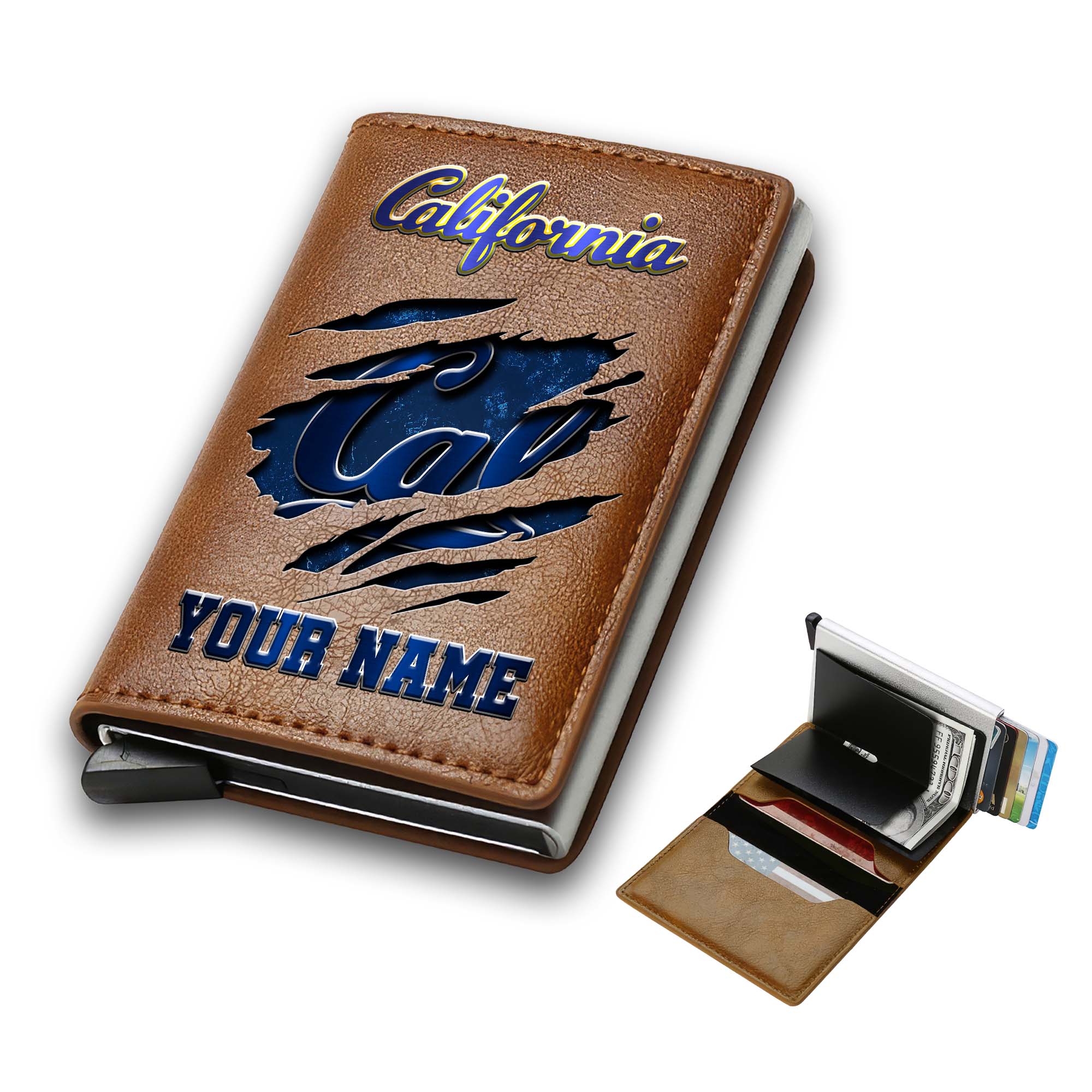 Alternative view of California Golden Bears Men Wallet Custom Your Name, Football Team Men Wallet For Fans, Gifts For Football Lovers EHIVM-03061172