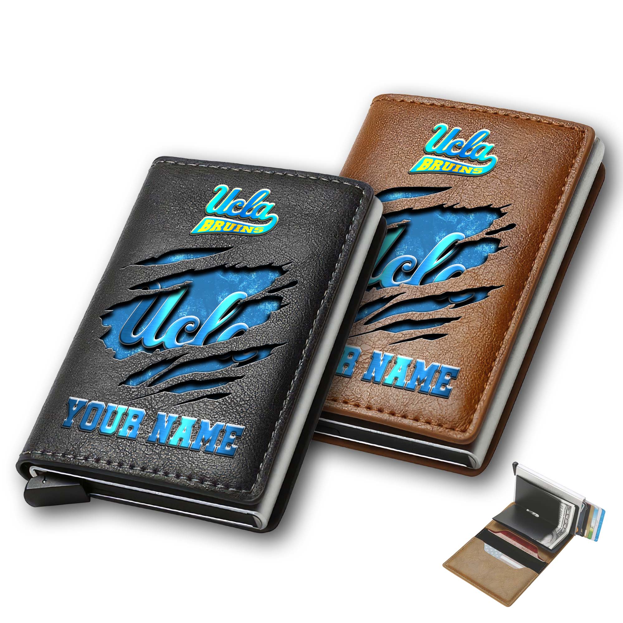 UCLA Bruins Men Wallet Custom Your Name, Football Team Men Wallet For Fans, Gifts For Football Lovers EHIVM-03061172