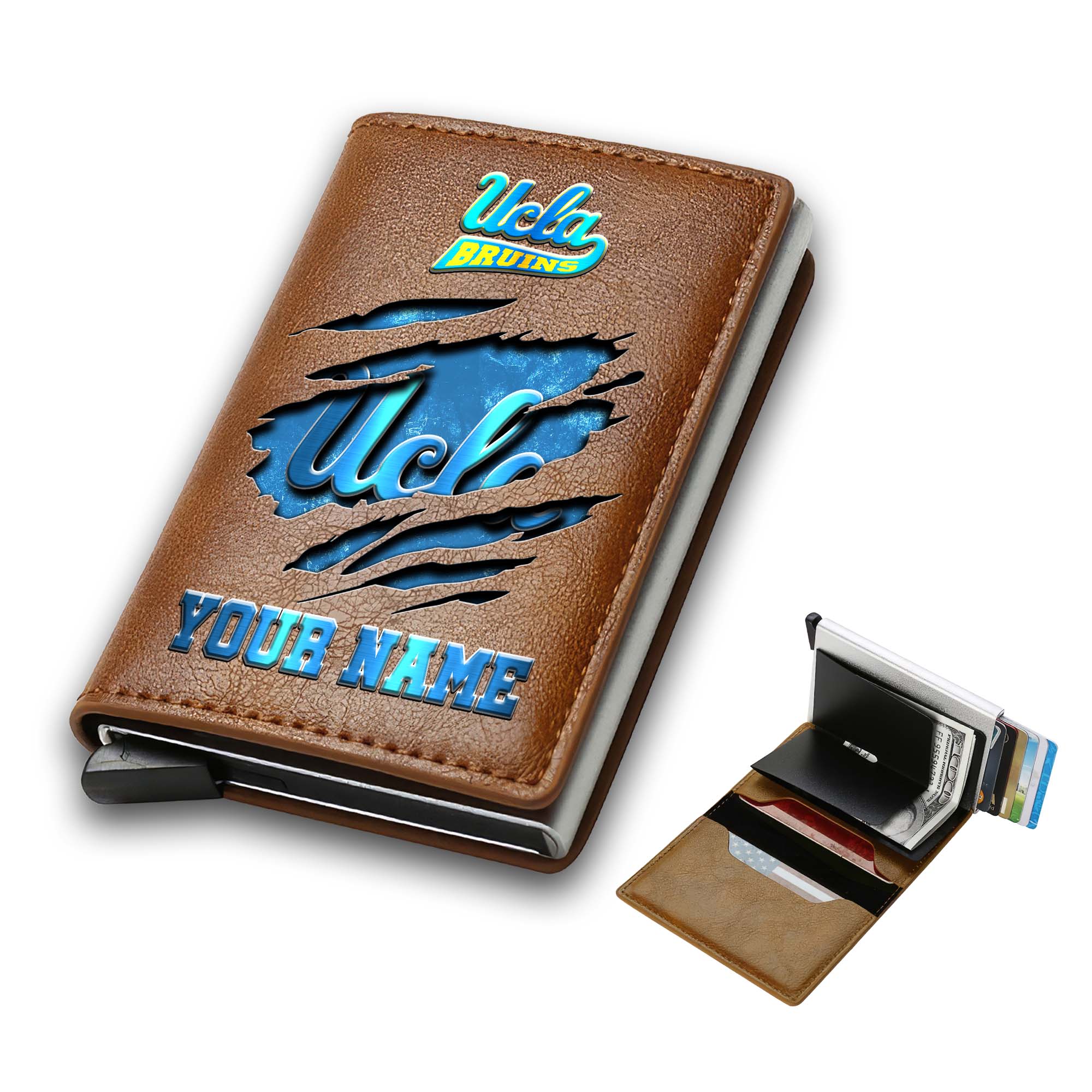Alternative view of UCLA Bruins Men Wallet Custom Your Name, Football Team Men Wallet For Fans, Gifts For Football Lovers EHIVM-03061172
