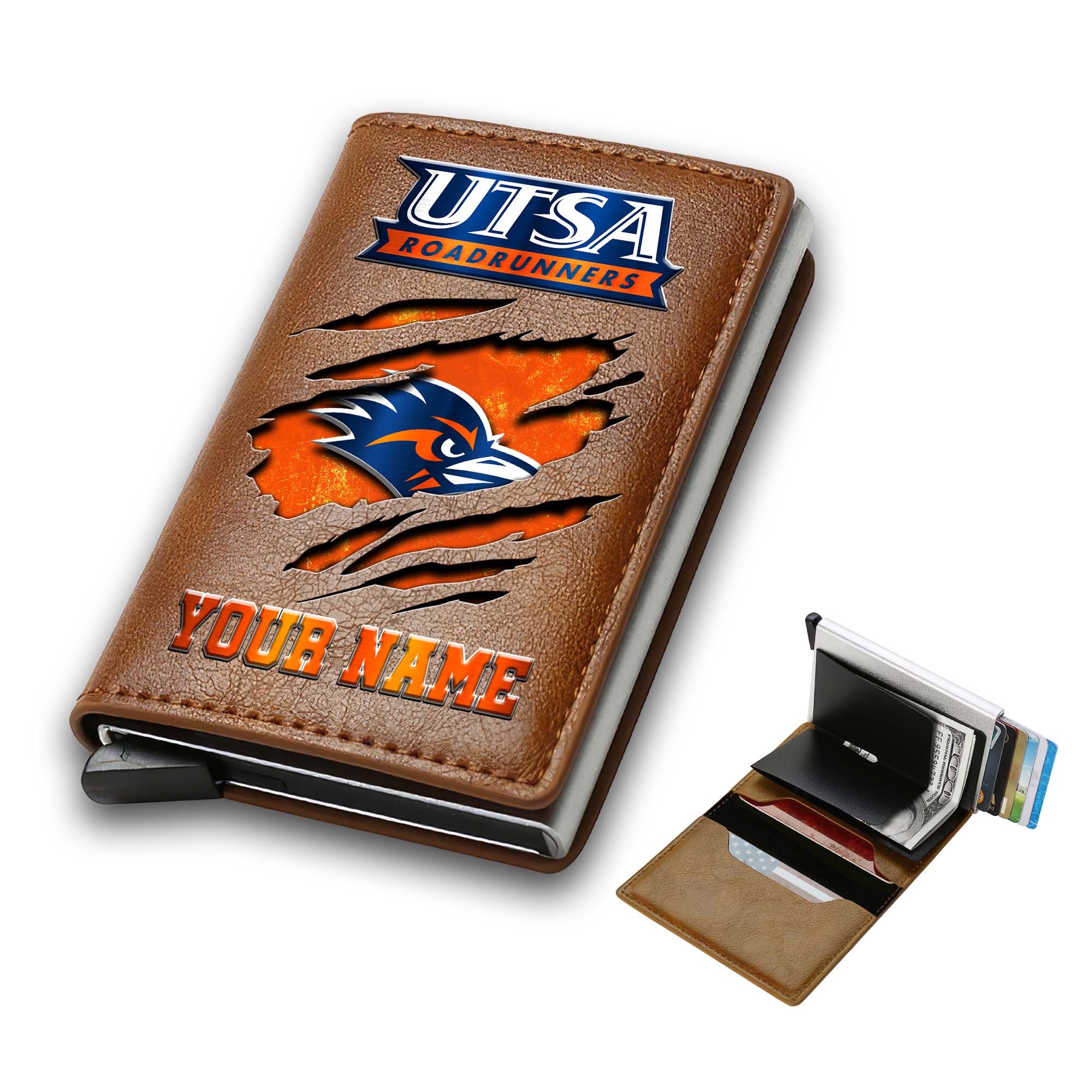 Alternative view of UTSA Roadrunners Men Wallet Custom Your Name, Football Team Men Wallet For Fans, Gifts For Football Lovers EHIVM-03061172