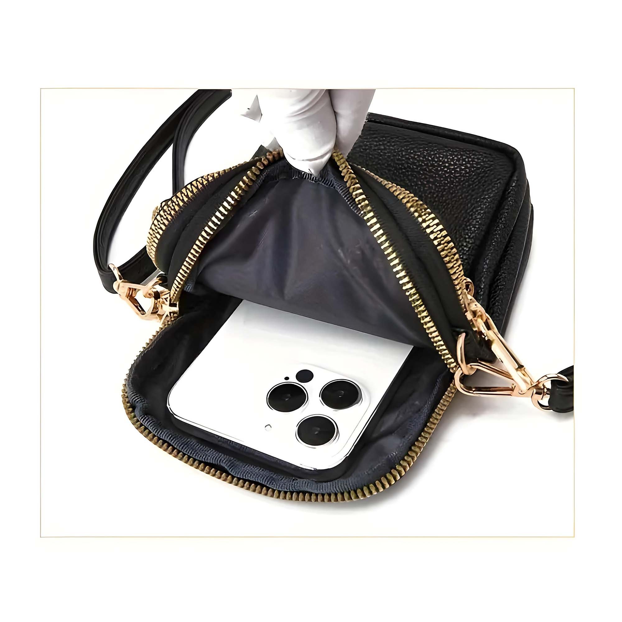 Alternative view of Notre Dame Fighting Irish Customized Women's Mobile Phone Bag with Your Name, Leather Crossbody Bag, Fan Gifts EHIVM-0206714A