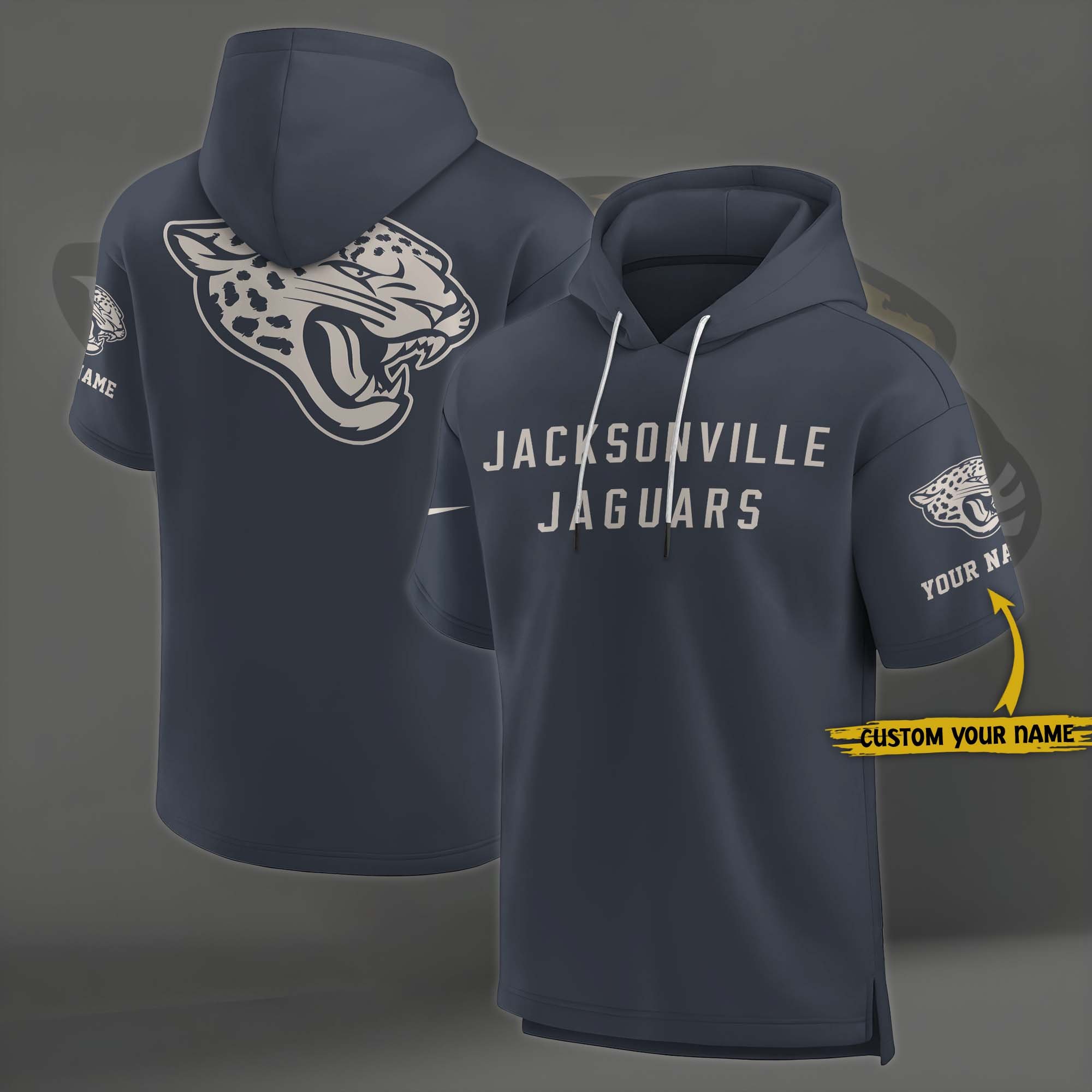 Jacksonville Jaguars Elements Future Ground Lettering Short Sleeve Pullover Hoodie Custom Name, Gifts For Football Lovers EHIVM-03051158