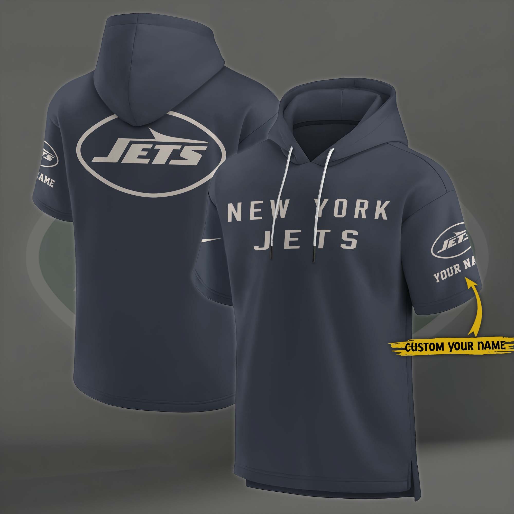 New York Jets Elements Future Ground Lettering Short Sleeve Pullover Hoodie Custom Name, Gifts For Football Lovers EHIVM-03051158