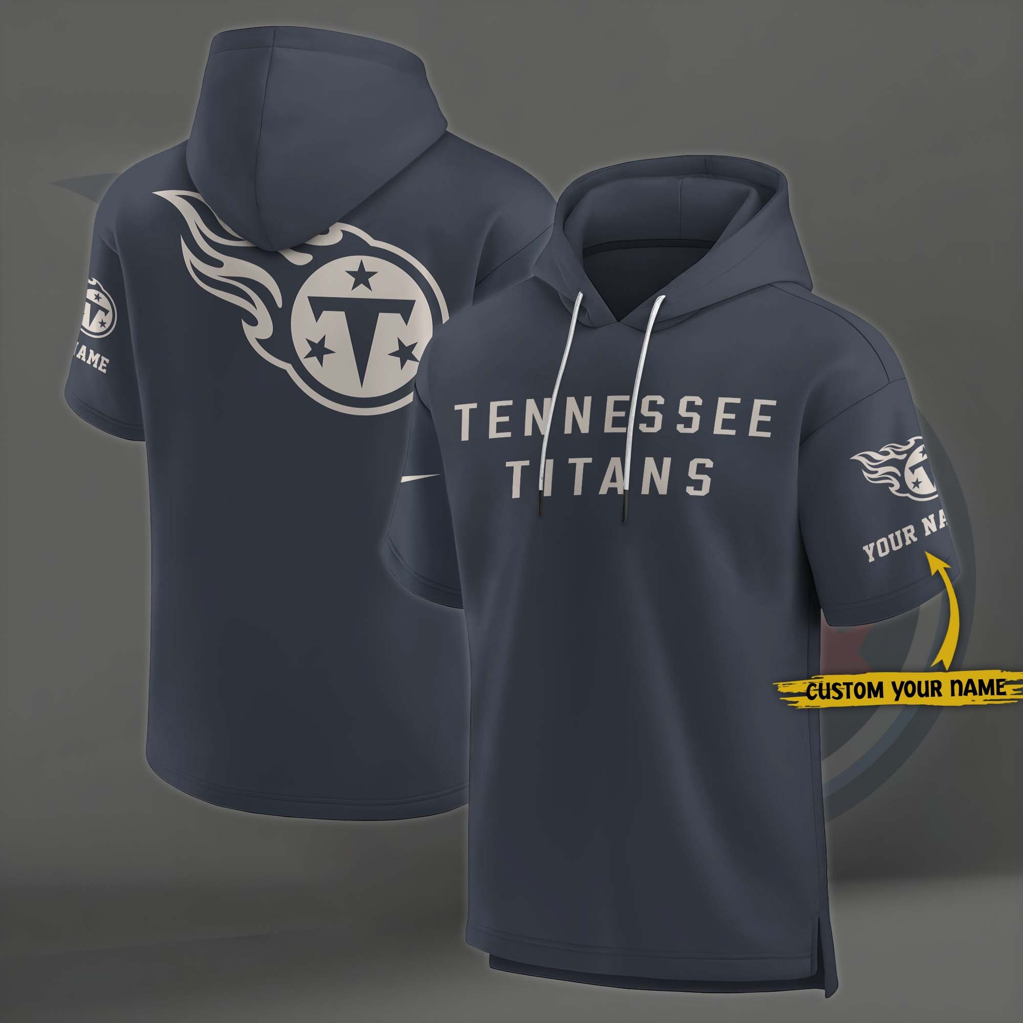 Tennessee Titans Elements Future Ground Lettering Short Sleeve Pullover Hoodie Custom Name, Gifts For Football Lovers EHIVM-03051158