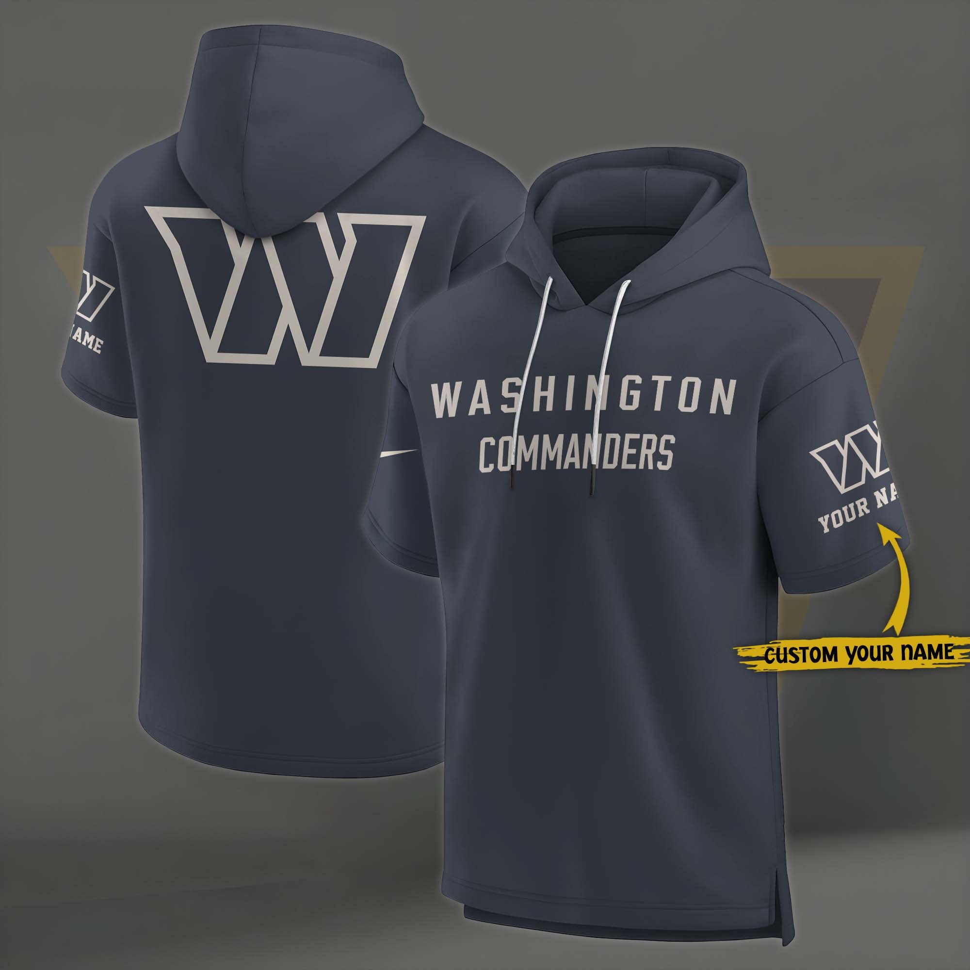 Washington Commanders Elements Future Ground Lettering Short Sleeve Pullover Hoodie Custom Name, Gifts For Football Lovers EHIVM-03051158