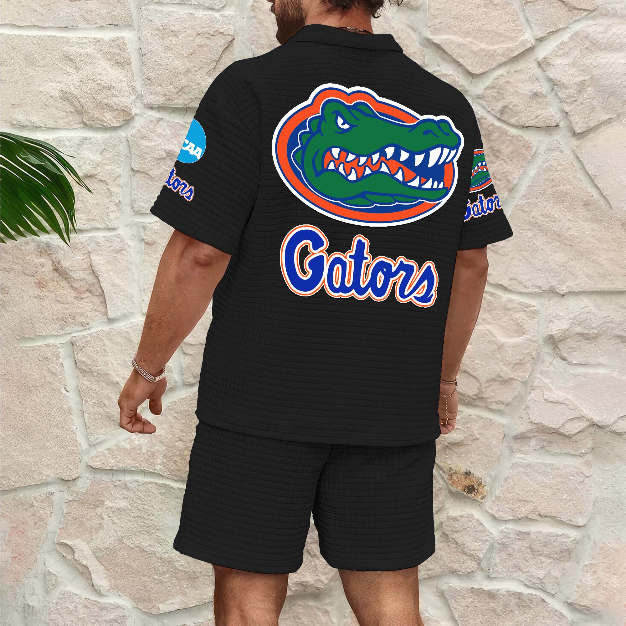 Alternative view of Florida Gators Men's Waffle Pattern Half Zipper Shirt And Short Custom Your Name 2025 Versions, Gifts For Football Lovers EHIVM-03151308
