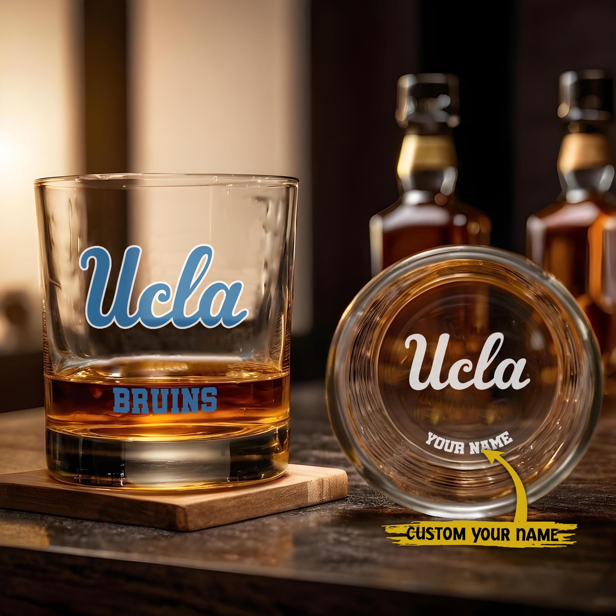 UCLA Bruins Engraved Whiskey Glass Custom Your Name, Groomsman 11oz Whiskey Glass, Football Gift, Gifts for Dad EHIVM-03271494