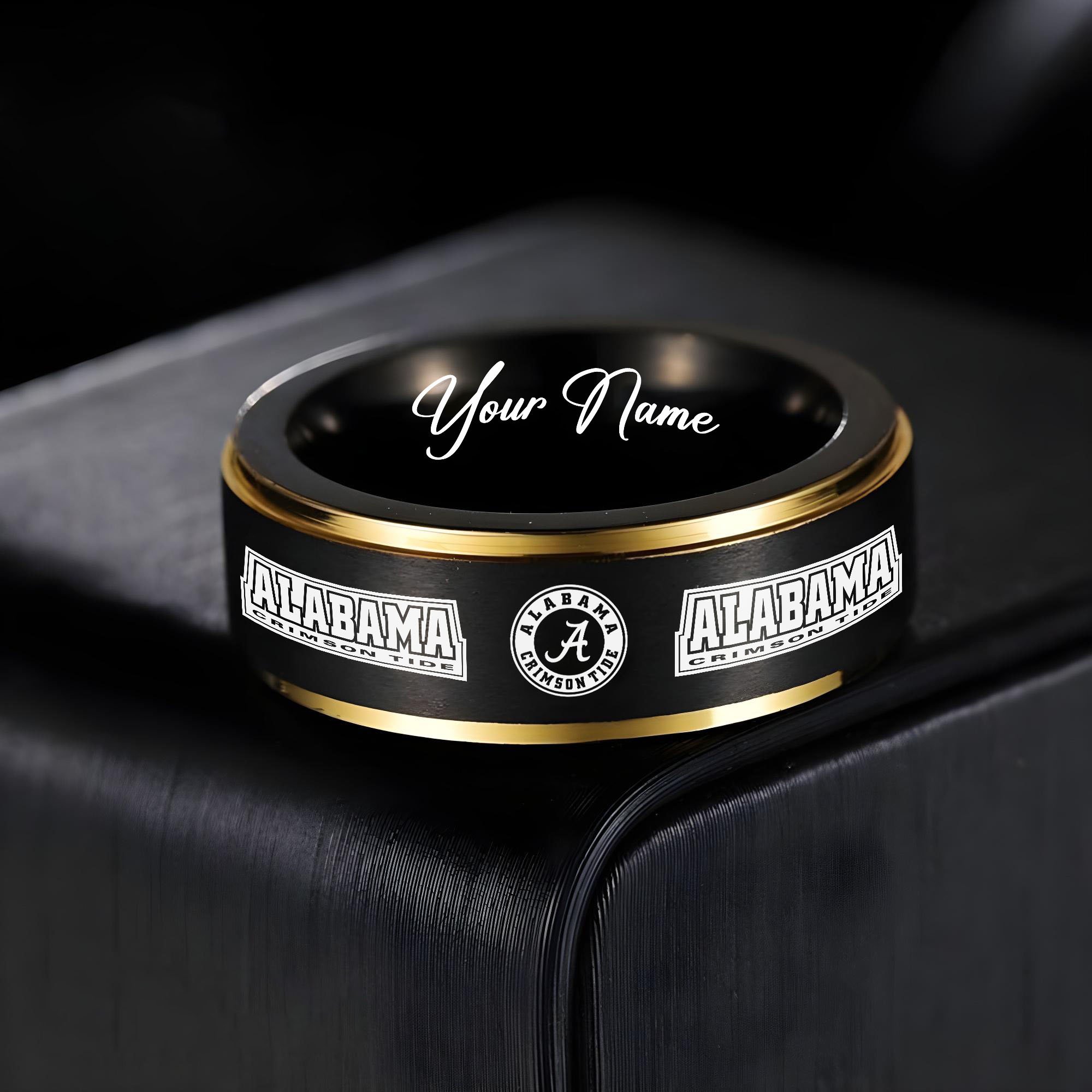 Alabama Crimson Tide Stainless Steel Rings Comes With Box 2025 versions, Gifts For Fan EHIVM-03311535A