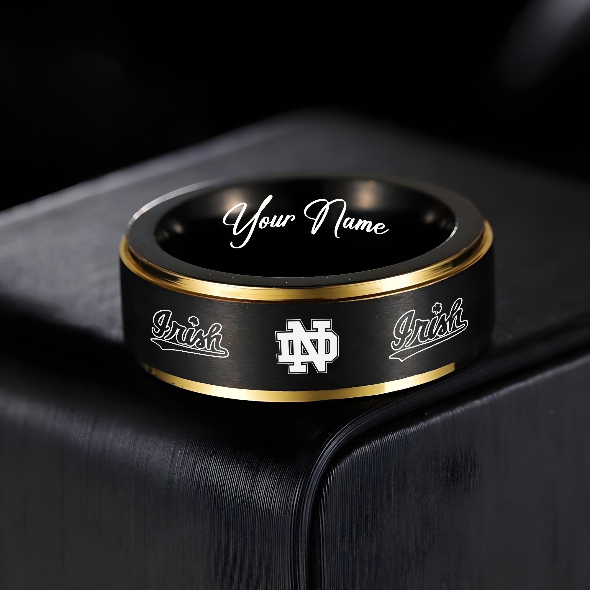 Notre Dame Fighting Irish Stainless Steel Rings Comes With Box 2025 versions, Gifts For Fan EHIVM-03311535A