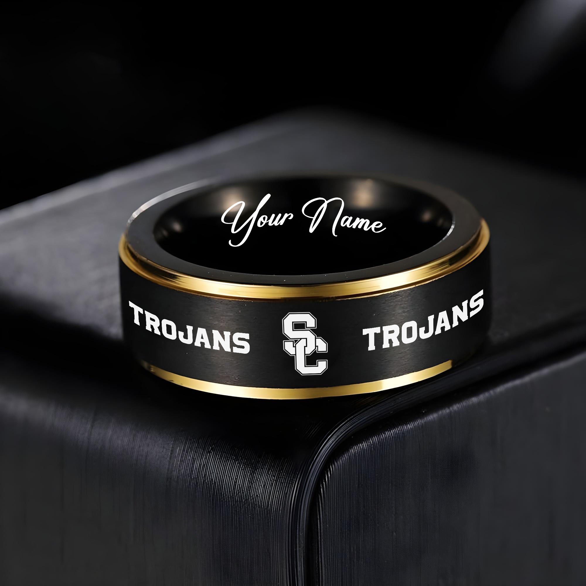 USC Trojans Stainless Steel Rings Comes With Box 2025 versions, Gifts For Fan EHIVM-03311535A