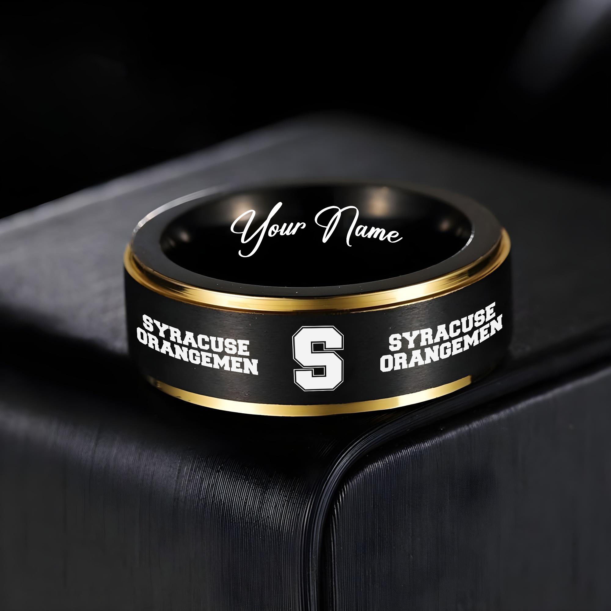 Syracuse Orange Stainless Steel Rings Comes With Box 2025 versions, Gifts For Fan EHIVM-03311535A