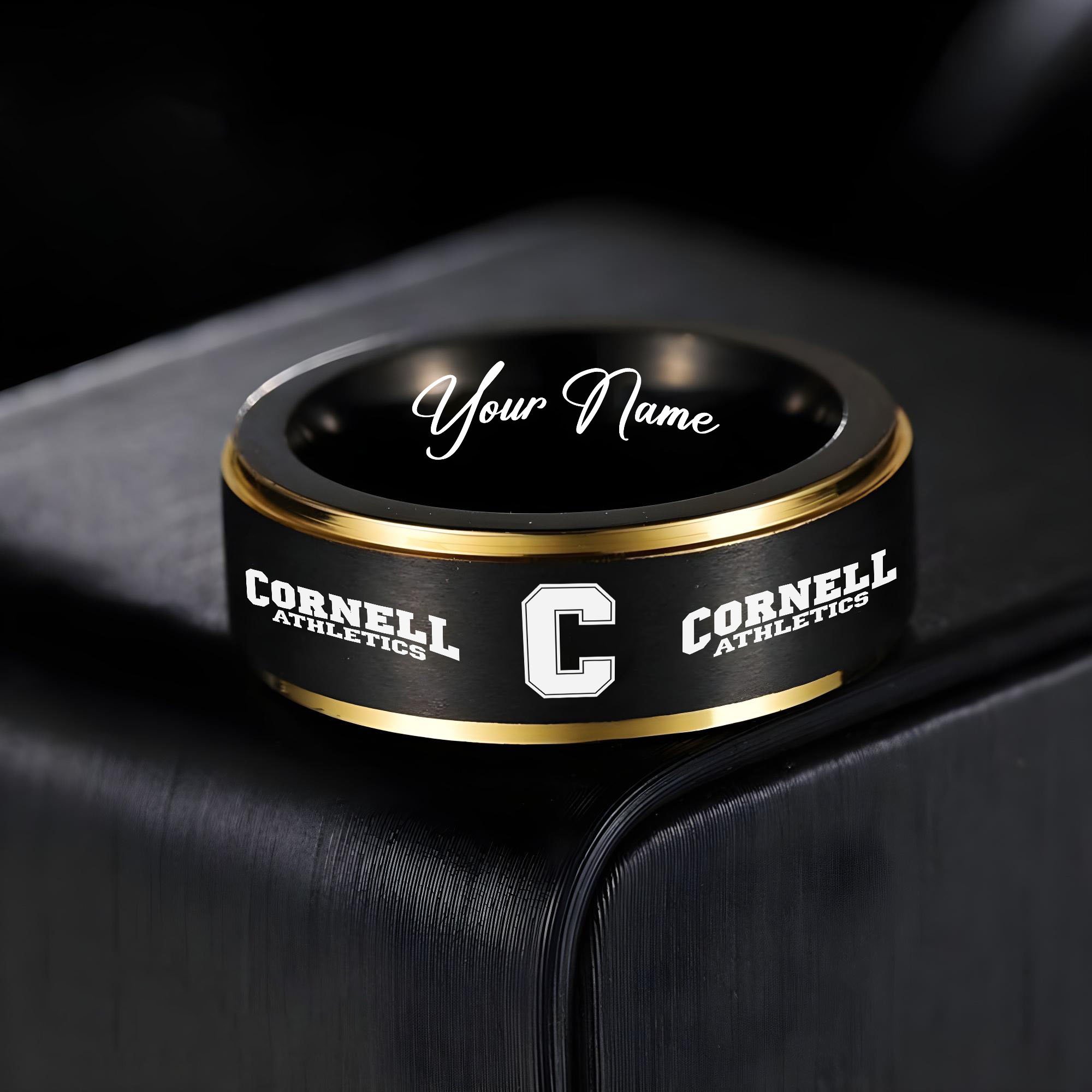 Cornell Big Red Stainless Steel Rings Comes With Box 2025 versions, Gifts For Fan EHIVM-03311535A