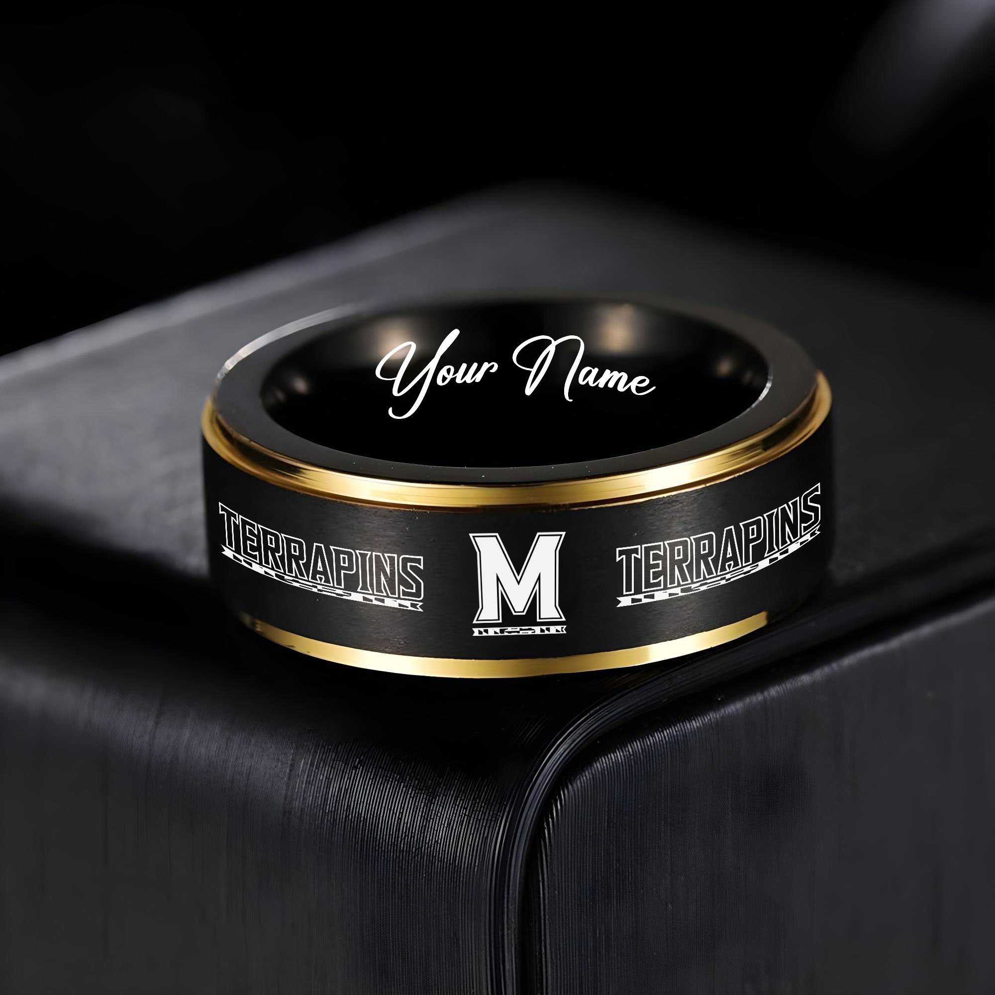 Maryland Terrapins Stainless Steel Rings Comes With Box 2025 versions, Gifts For Fan EHIVM-03311535A