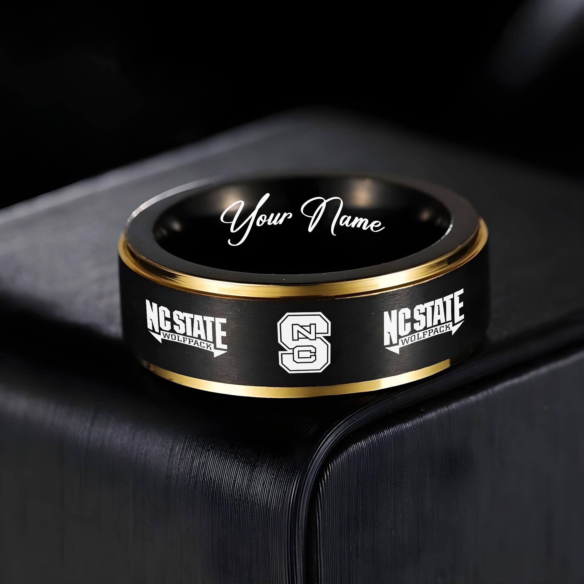 NC State Wolfpack Stainless Steel Rings Comes With Box 2025 versions, Gifts For Fan EHIVM-03311535A