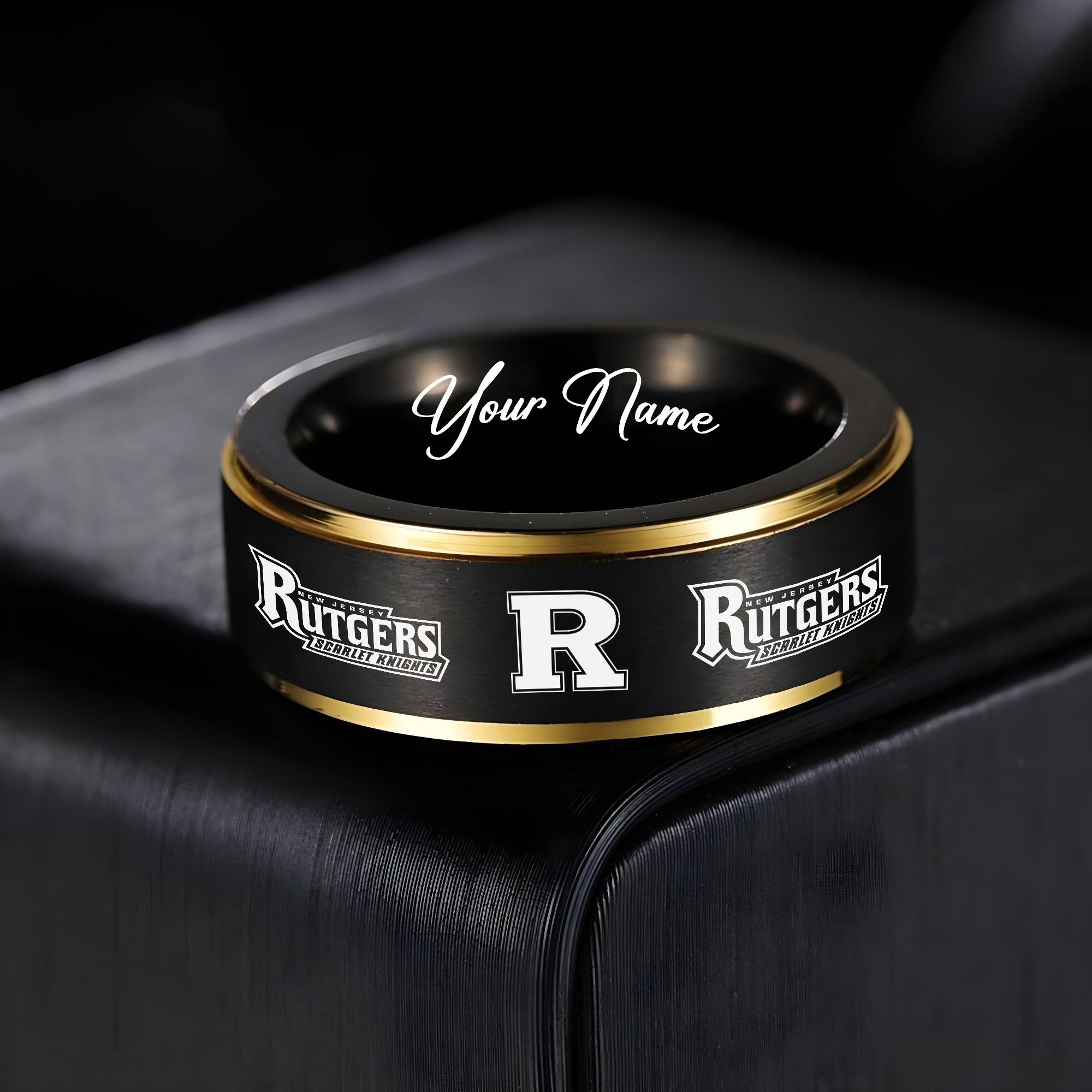 Rutgers Scarlet Knights Stainless Steel Rings Comes With Box 2025 versions, Gifts For Fan EHIVM-03311535A