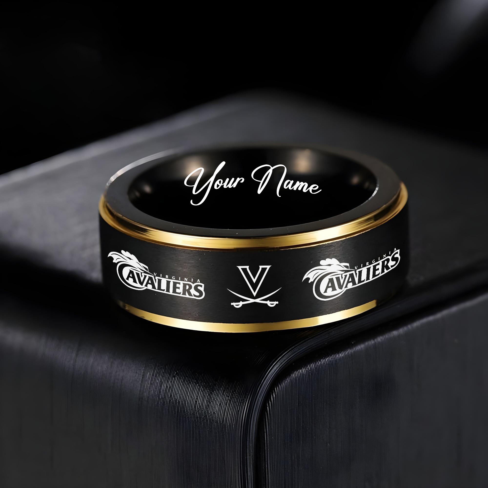 Virginia Cavaliers Stainless Steel Rings Comes With Box 2025 versions, Gifts For Fan EHIVM-03311535A