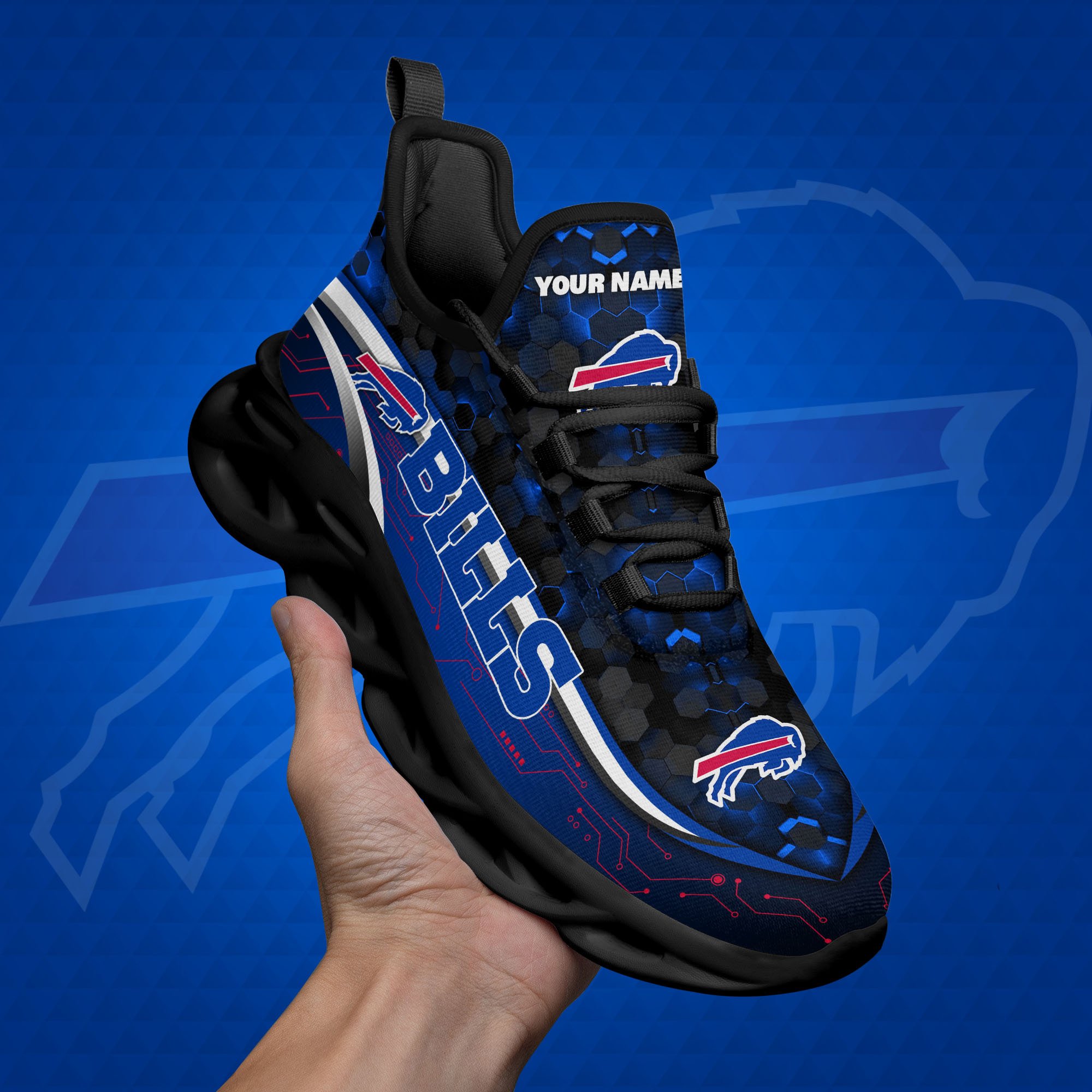 Buffalo Bills Black Clunky Sneakers Custom Name, Max Soul Shoes, Sport Gifts ETRG-03311530