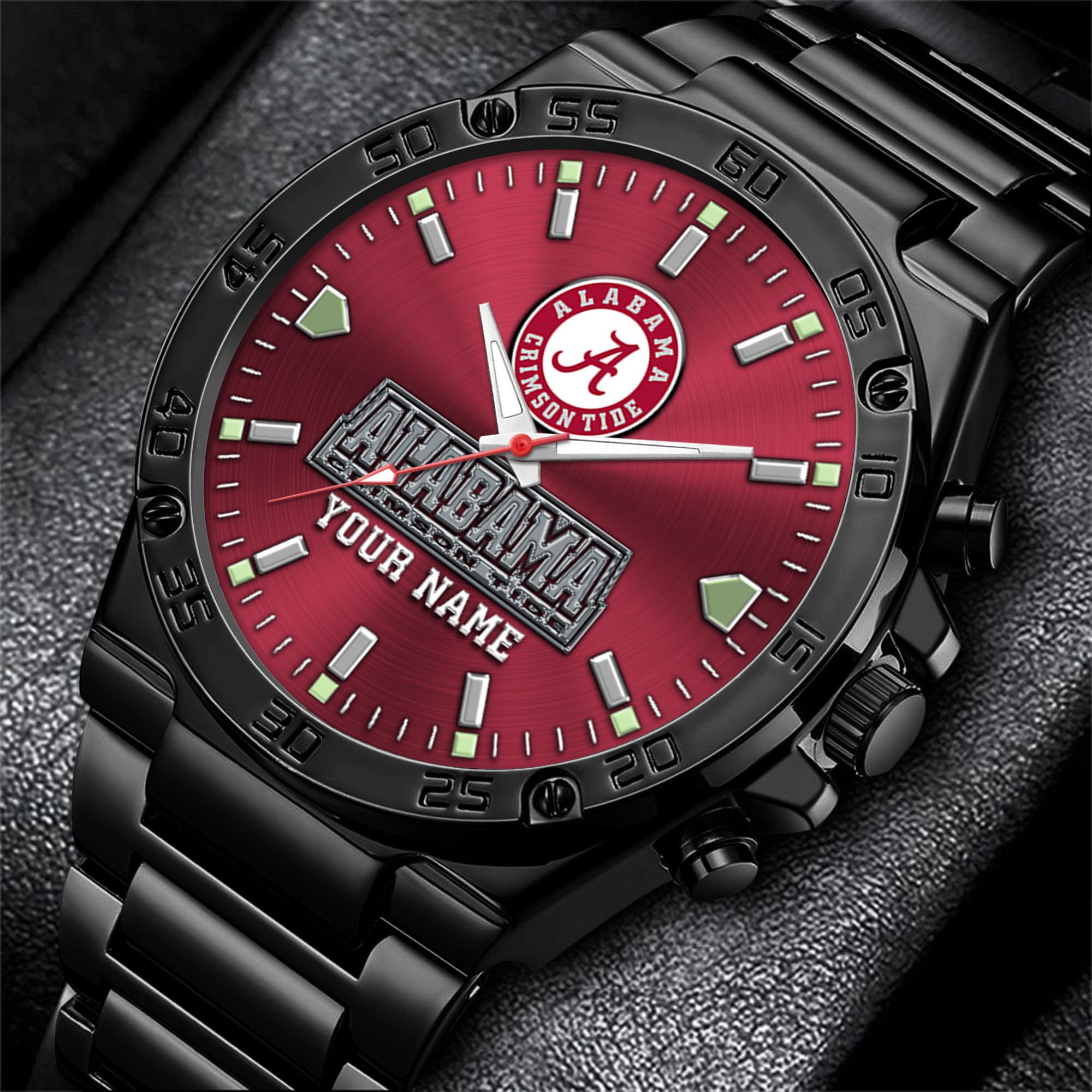Alabama Crimson Tide Men's Watch Custom Your Name, Sport Men Watch, FootBall Fan Gifts EHIVM-04051644