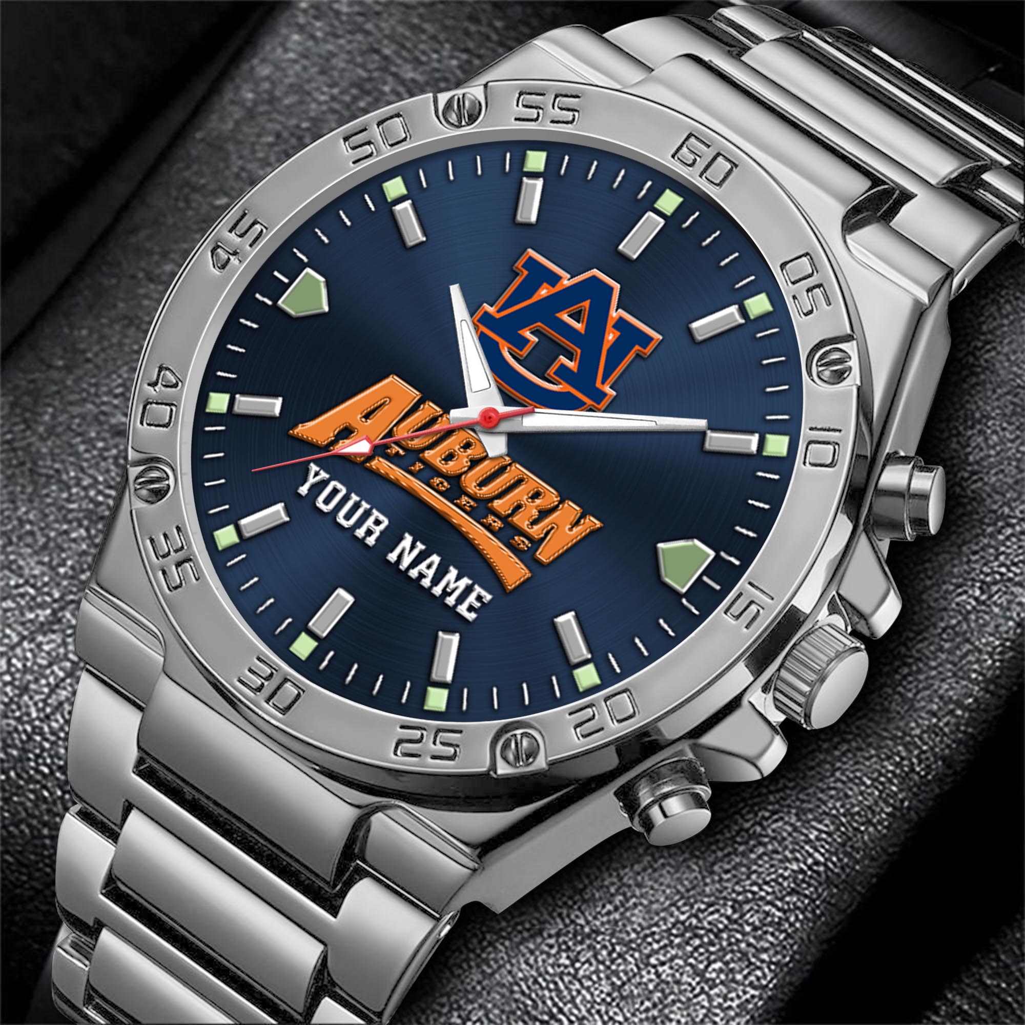 Alternative view of Auburn Tigers Men's Watch Custom Your Name, Sport Men Watch, FootBall Fan Gifts EHIVM-04051644