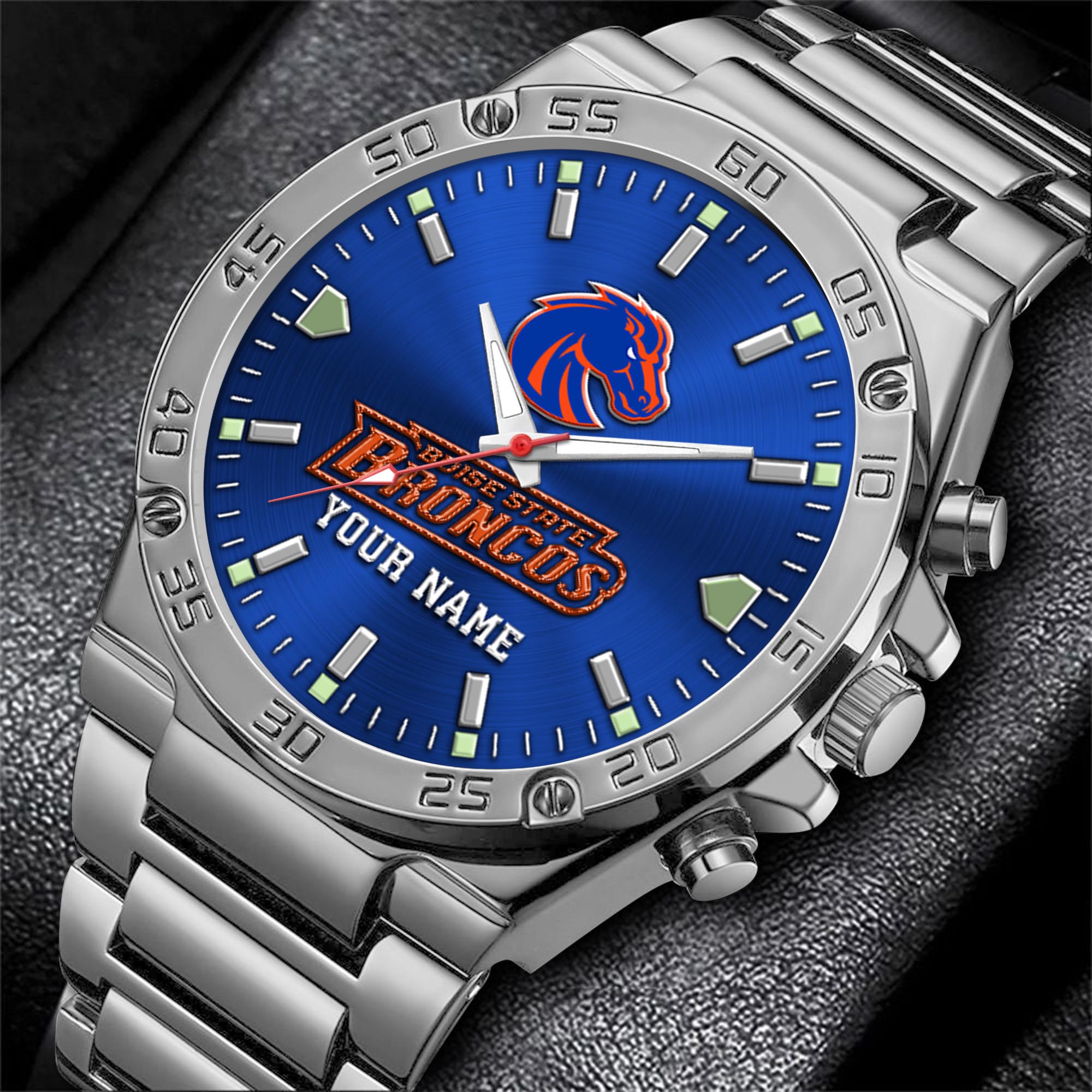 Alternative view of Boise State Broncos Men's Watch Custom Your Name, Sport Men Watch, FootBall Fan Gifts EHIVM-04051644