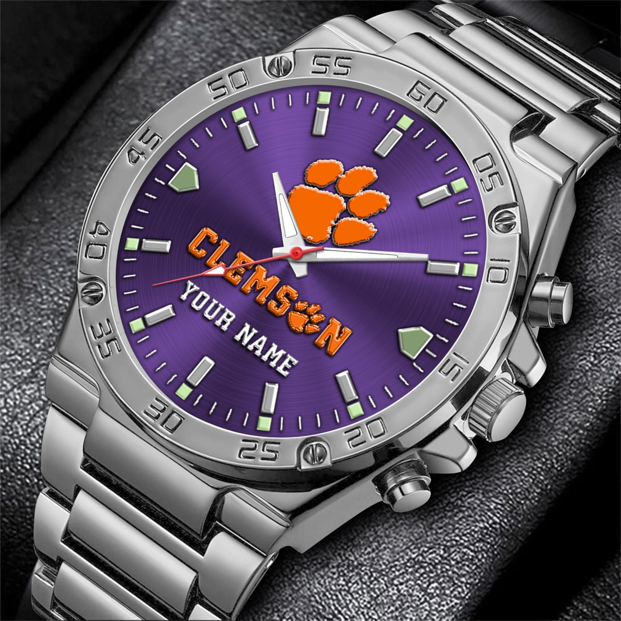 Alternative view of Clemson Tigers Men's Watch Custom Your Name, Sport Men Watch, FootBall Fan Gifts EHIVM-04051644