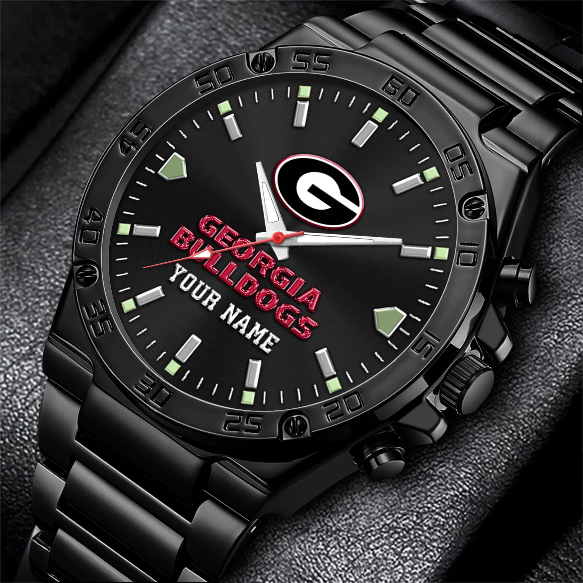 Georgia Bulldogs Men's Watch Custom Your Name, Sport Men Watch, FootBall Fan Gifts EHIVM-04051644