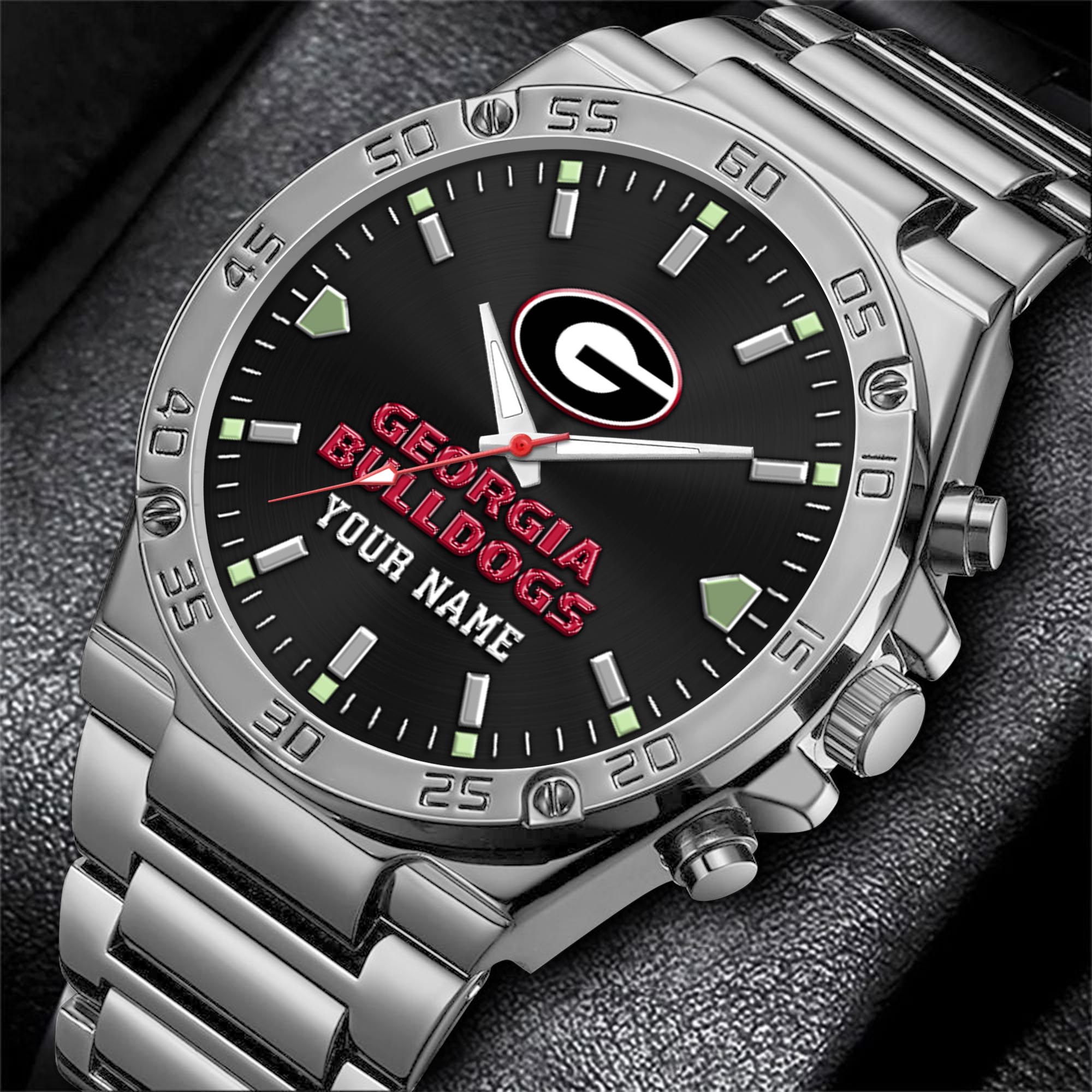 Alternative view of Georgia Bulldogs Men's Watch Custom Your Name, Sport Men Watch, FootBall Fan Gifts EHIVM-04051644