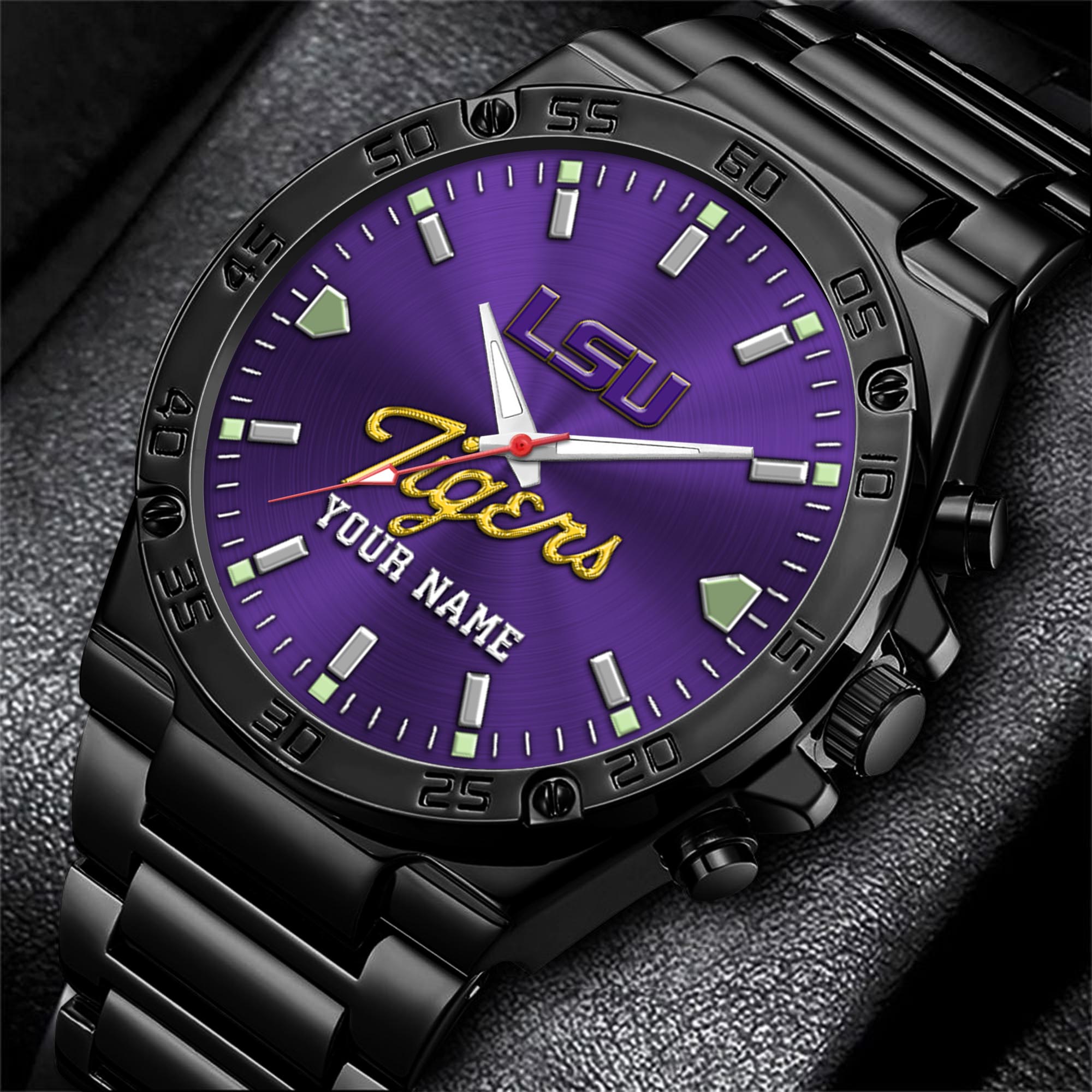 LSU TIGERS Men's Watch Custom Your Name, Sport Men Watch, FootBall Fan Gifts EHIVM-04051644
