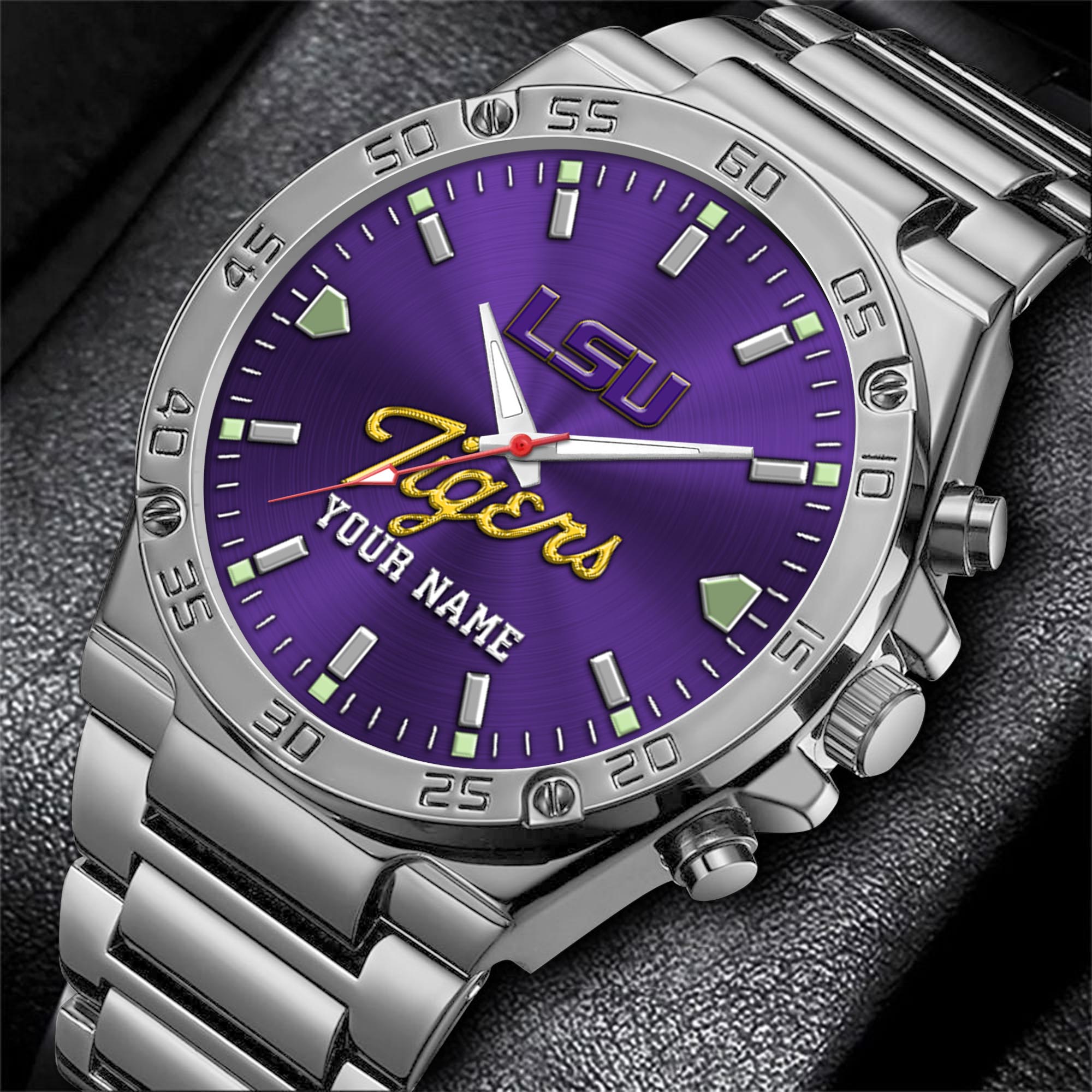 Alternative view of LSU TIGERS Men's Watch Custom Your Name, Sport Men Watch, FootBall Fan Gifts EHIVM-04051644