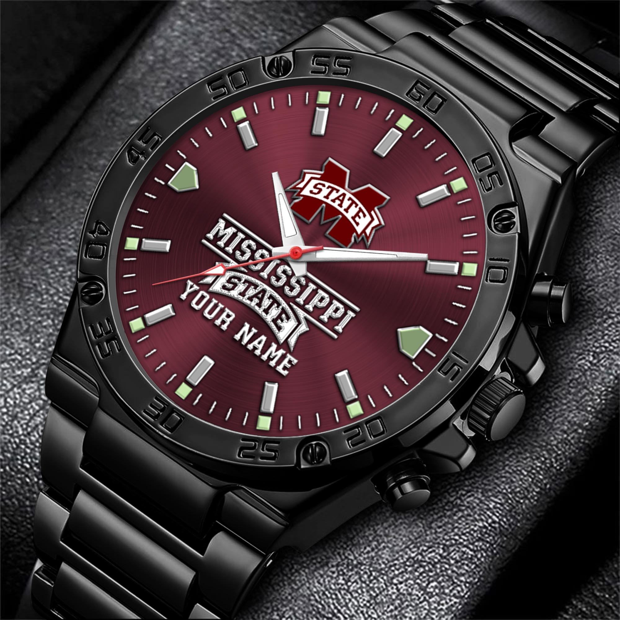 Mississippi State Bulldogs Men's Watch Custom Your Name, Sport Men Watch, FootBall Fan Gifts EHIVM-04051644