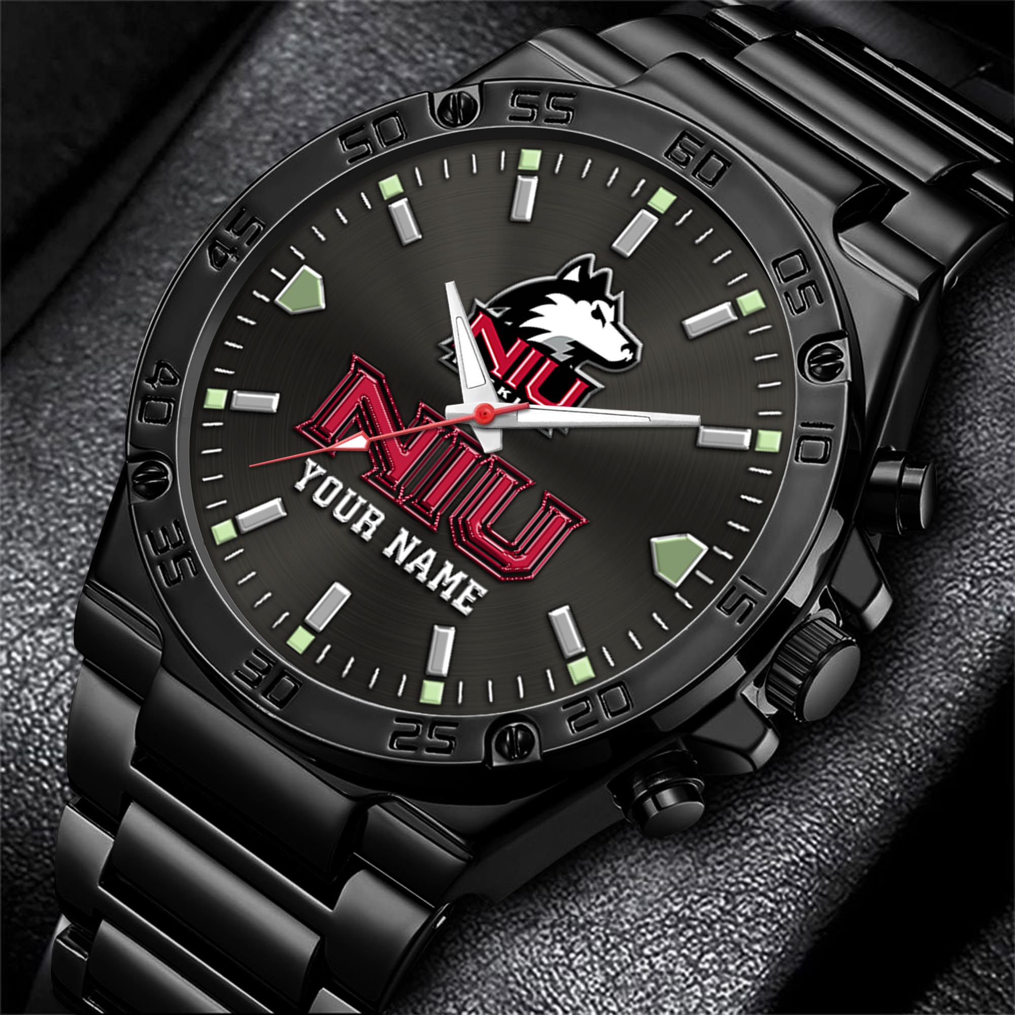 Northern Illinois Huskies Men's Watch Custom Your Name, Sport Men Watch, FootBall Fan Gifts EHIVM-04051644