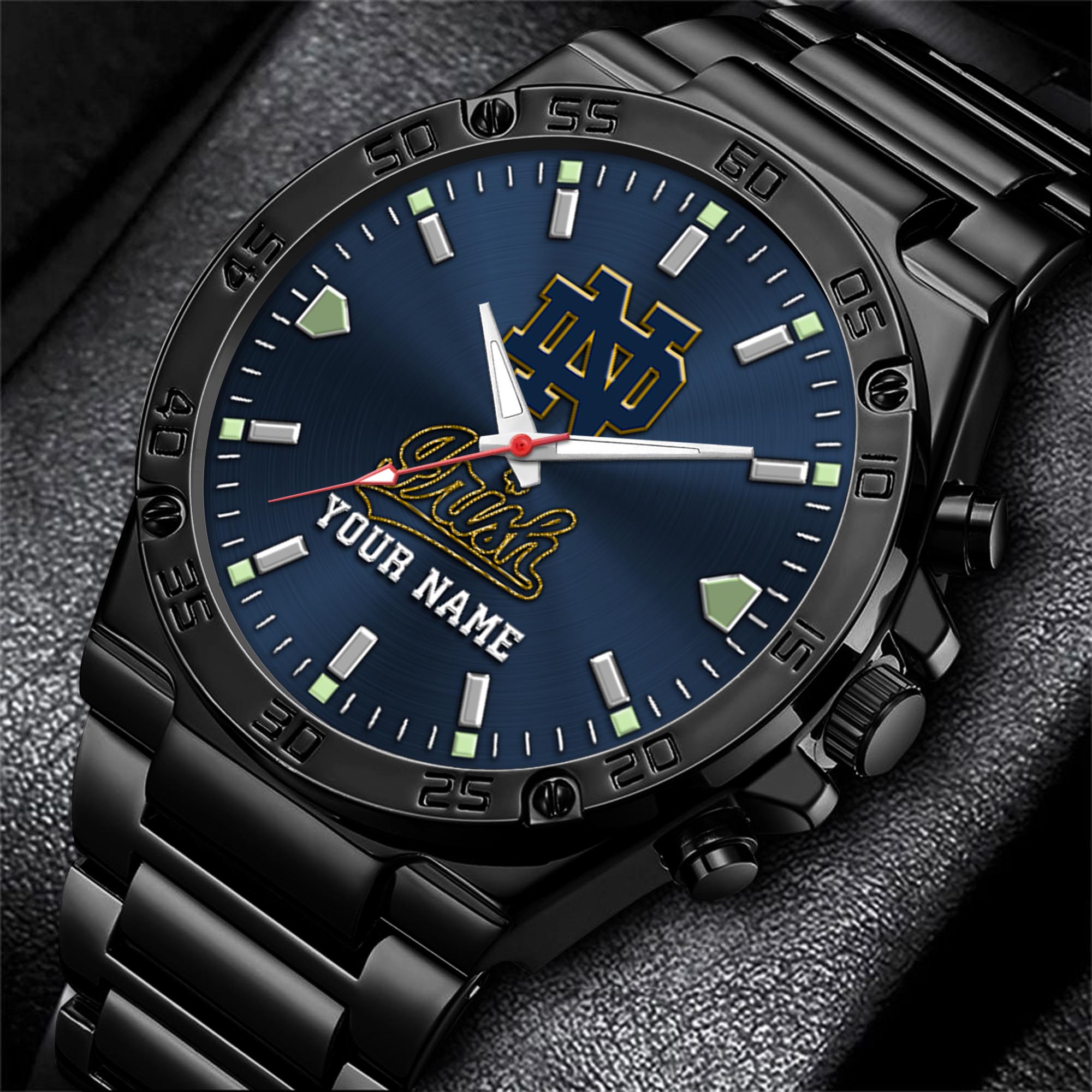 Notre Dame Fighting Irish Men's Watch Custom Your Name, Sport Men Watch, FootBall Fan Gifts EHIVM-04051644