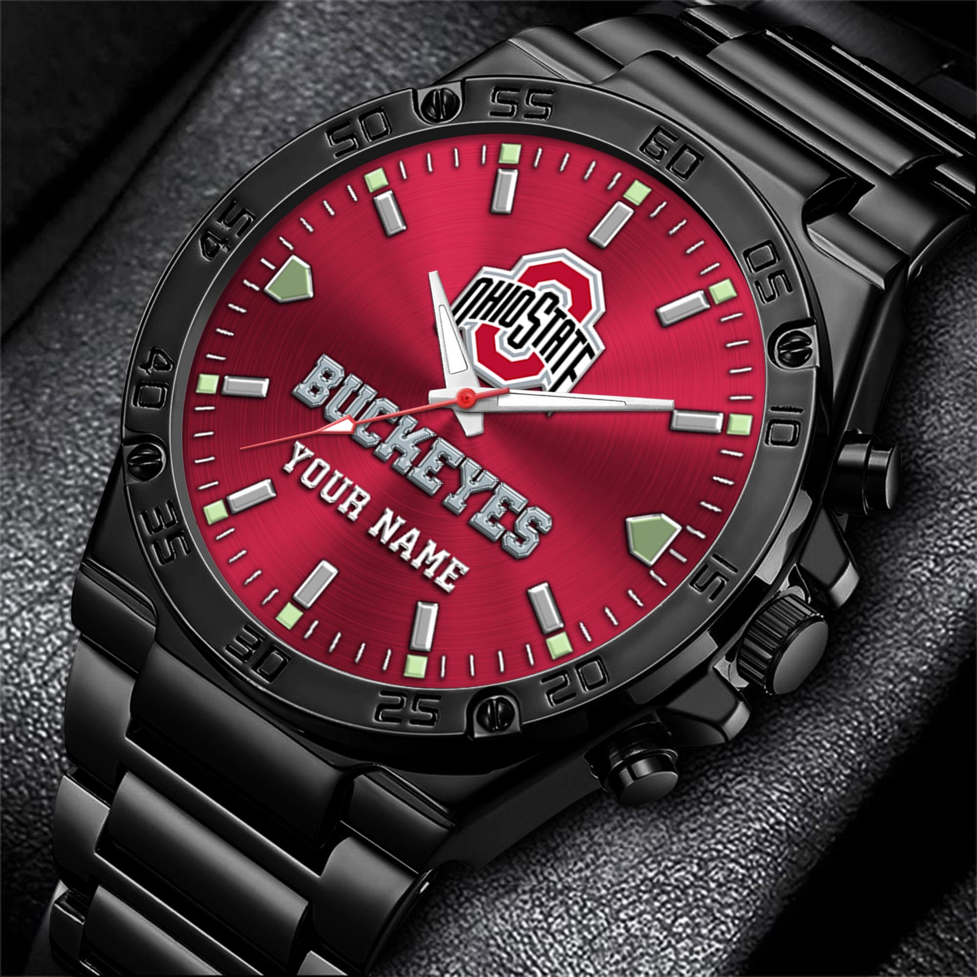 Ohio State Buckeyes Men's Watch Custom Your Name, Sport Men Watch, FootBall Fan Gifts EHIVM-04051644