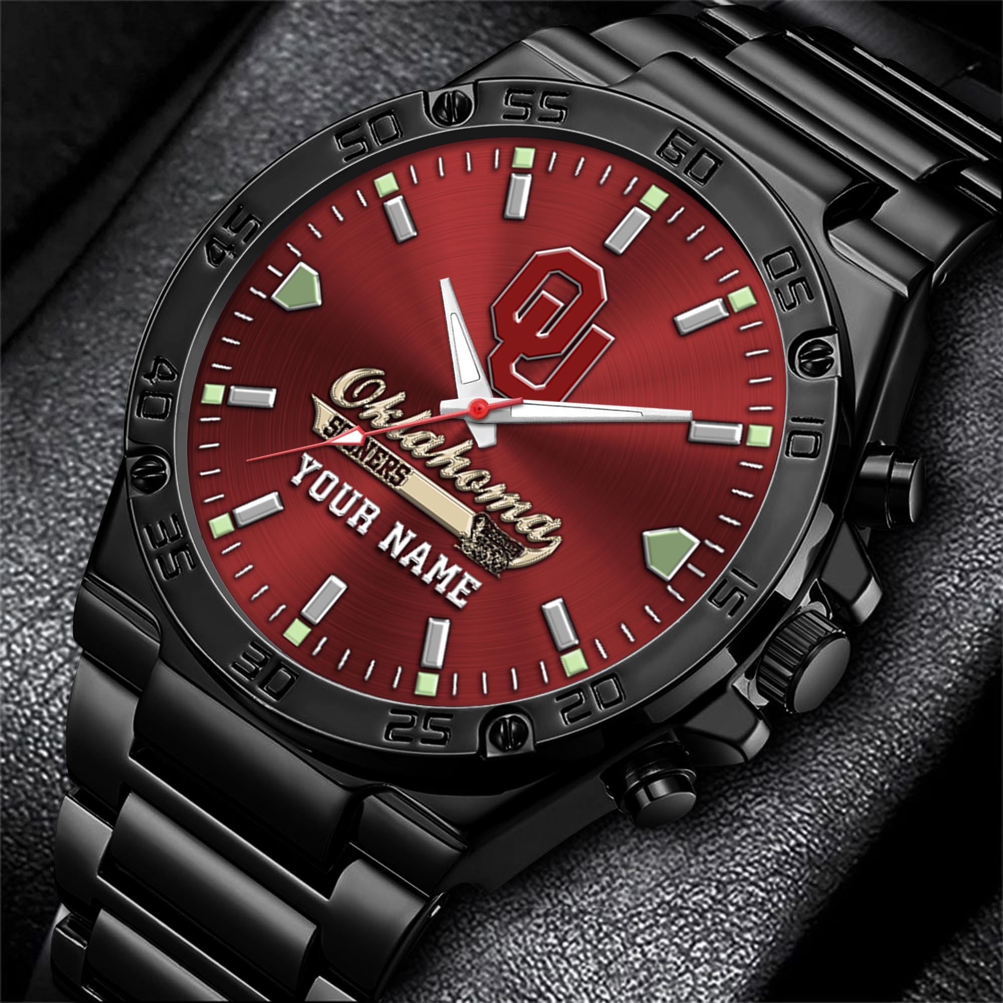 Oklahoma Sooners Men's Watch Custom Your Name, Sport Men Watch, FootBall Fan Gifts EHIVM-04051644