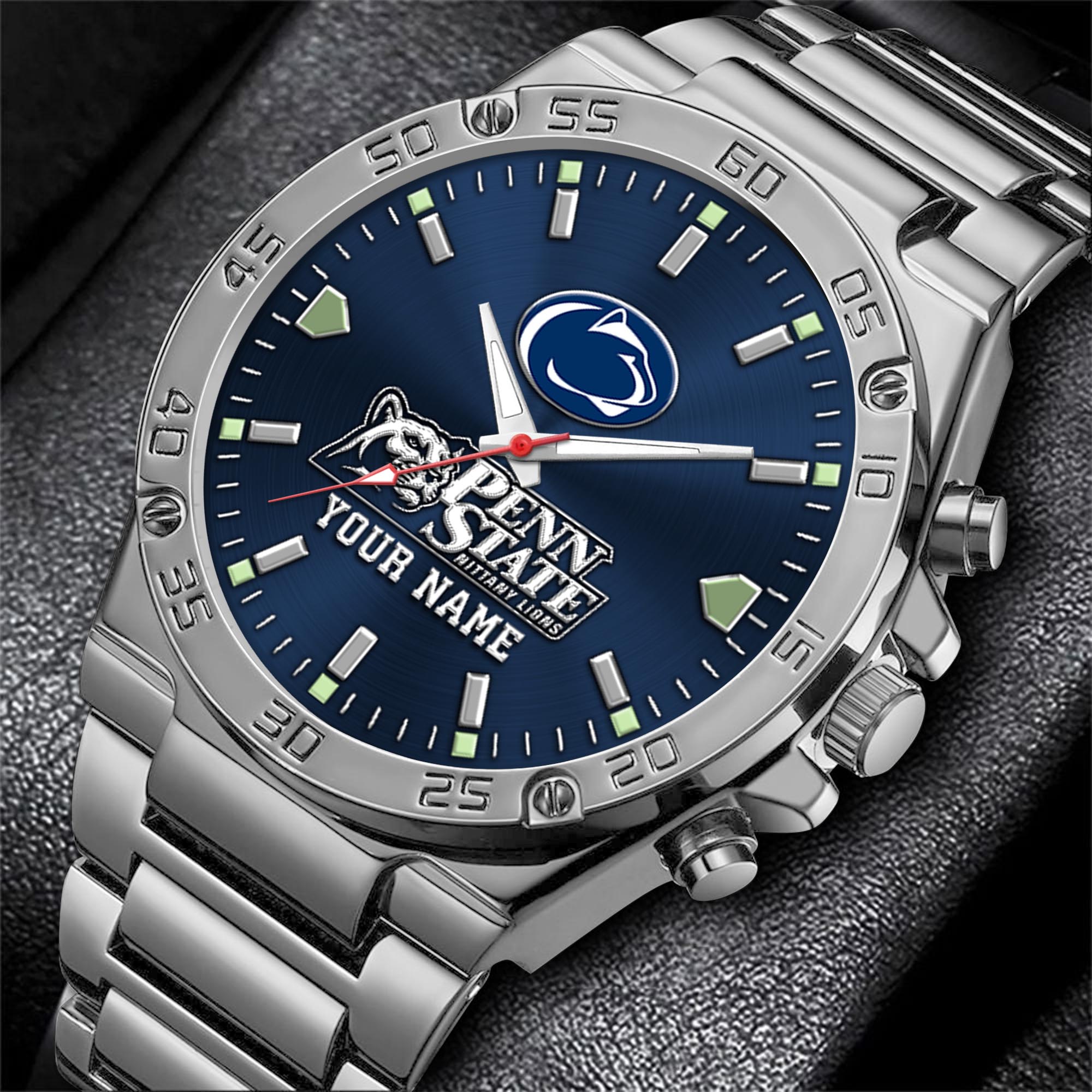 Alternative view of Penn State Nittany Lions Men's Watch Custom Your Name, Sport Men Watch, FootBall Fan Gifts EHIVM-04051644